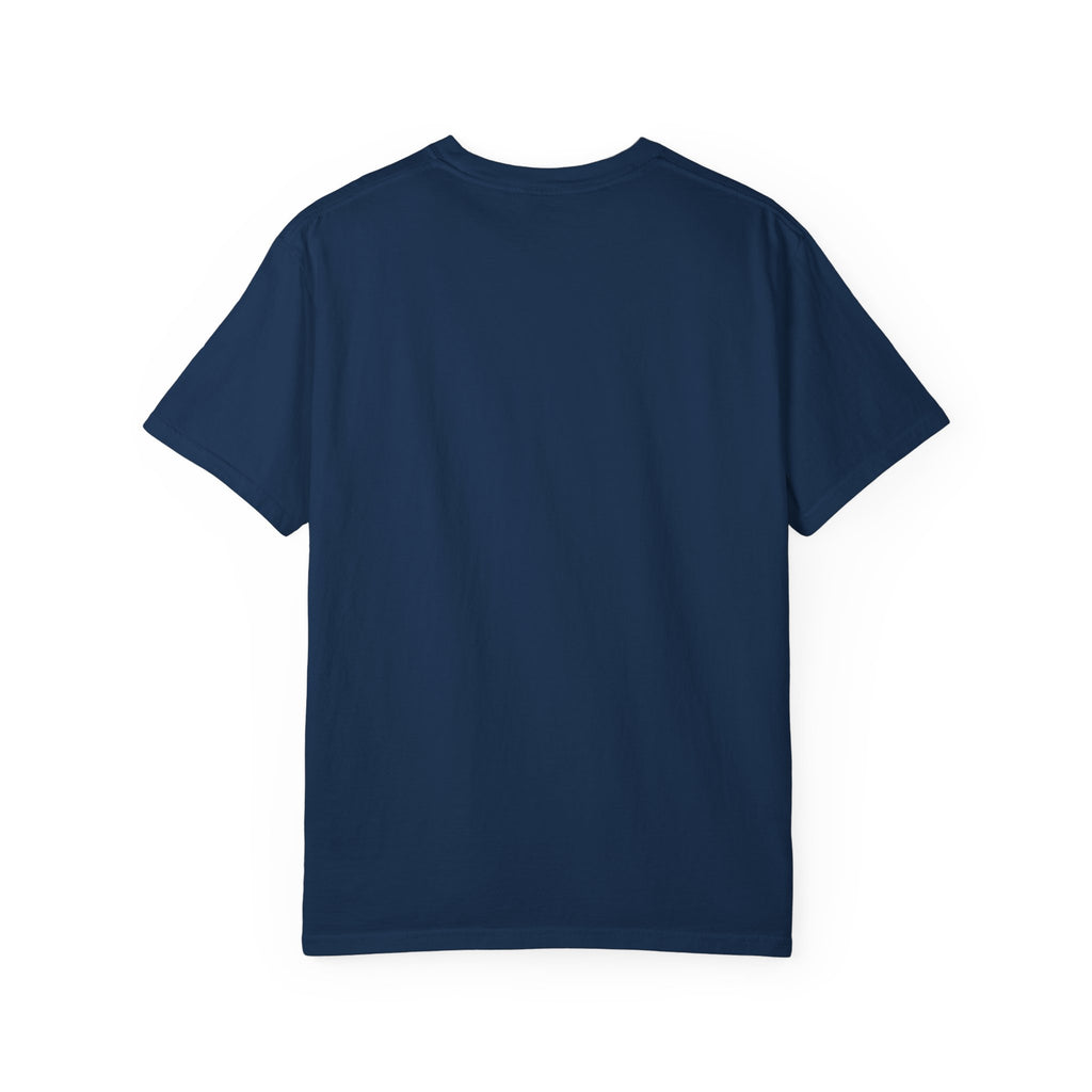 Papa Script Logo T-Shirt | Retro Cursive Lettering, Patriotic Stars