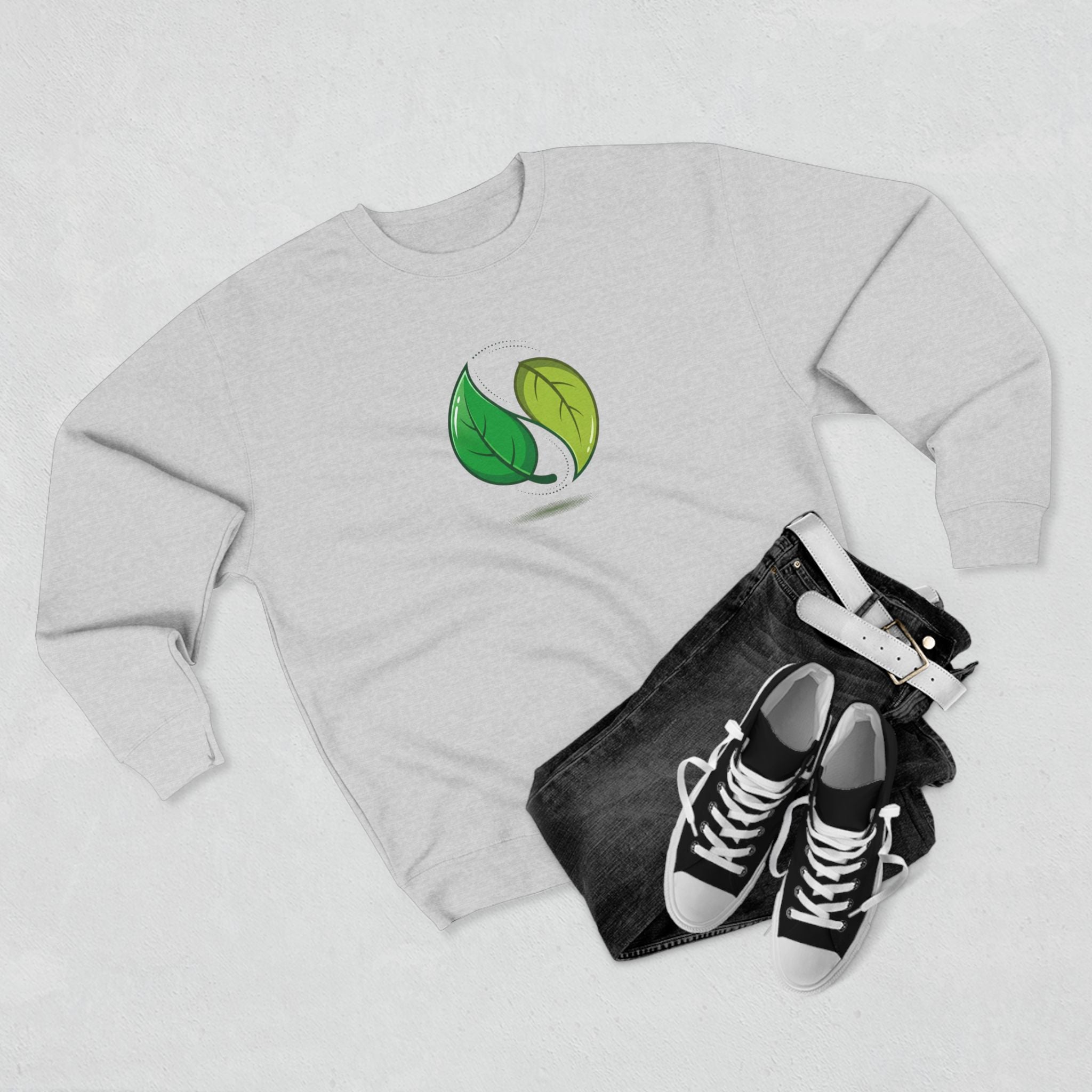 Nature Botanical Harmony Crewneck Sweatshirt | Minimalist Earthy Balance