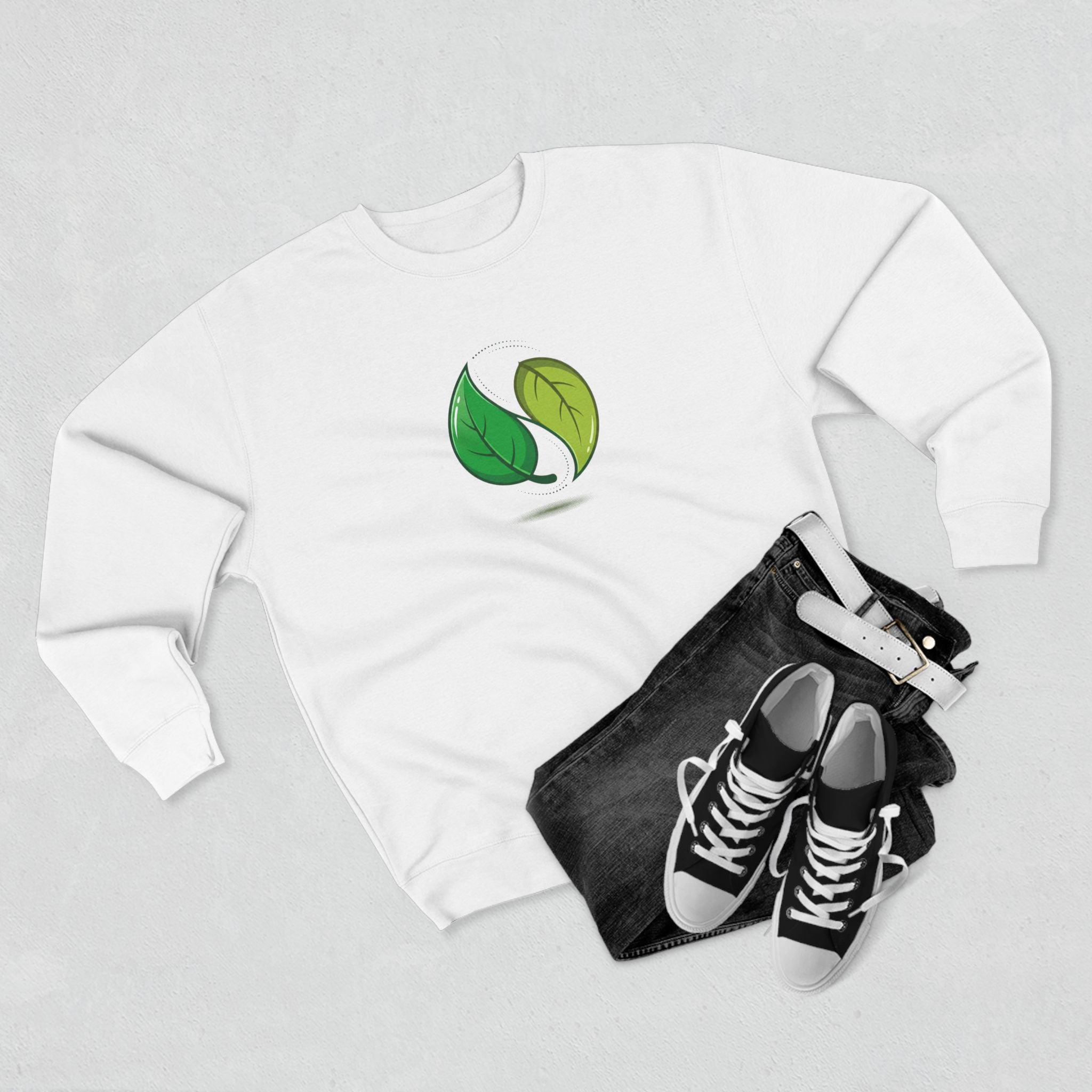 Nature Botanical Harmony Crewneck Sweatshirt | Minimalist Earthy Balance