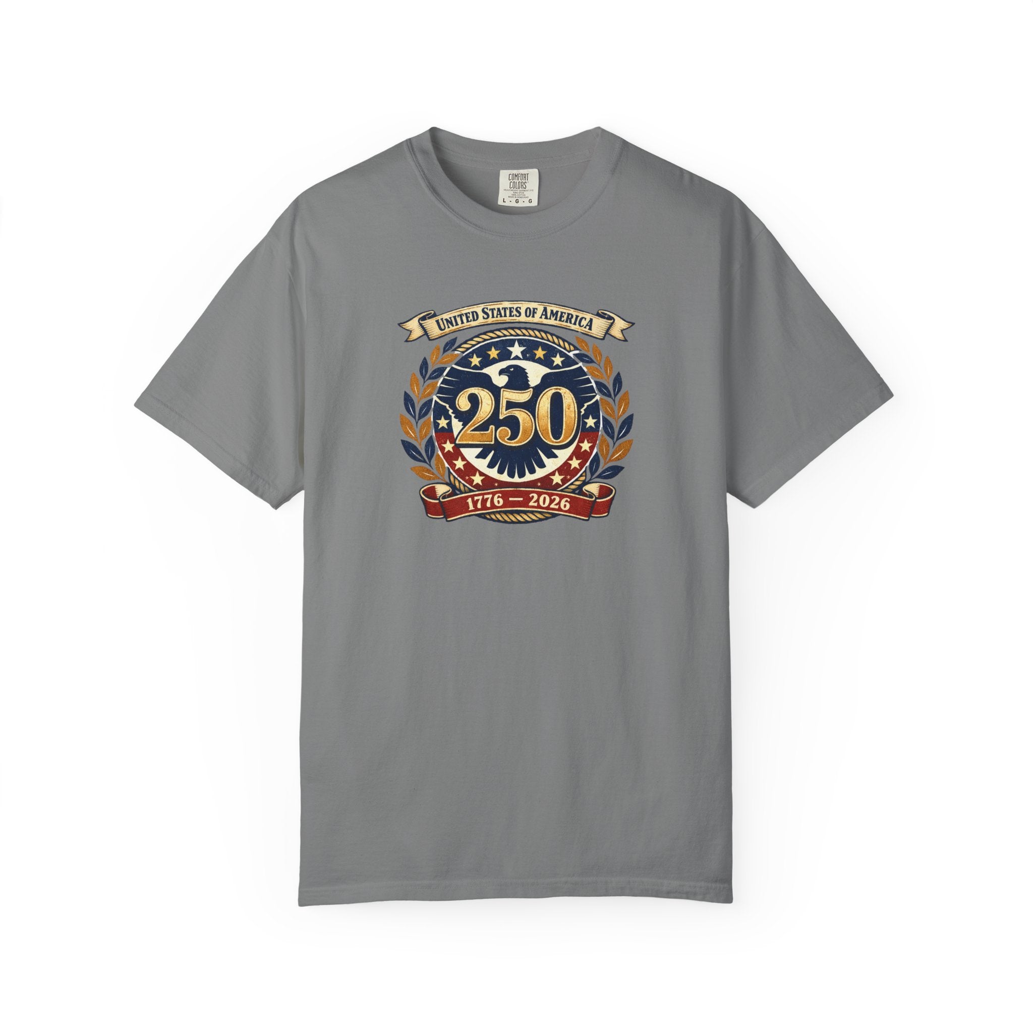 USA 250th Anniversary Tee – 1776–2026 Eagle Emblem on Comfort Colors 1717