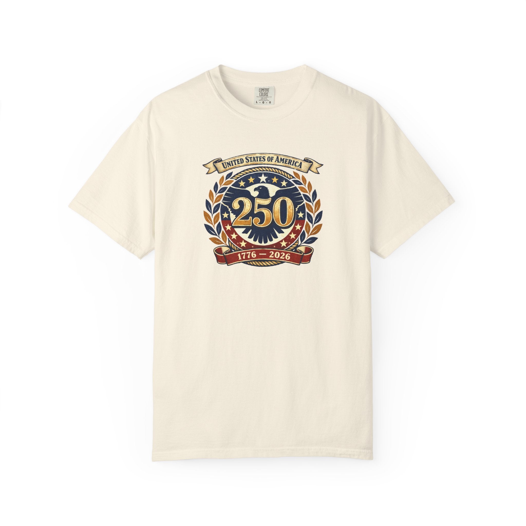 USA 250th Anniversary Tee – 1776–2026 Eagle Emblem on Comfort Colors 1717