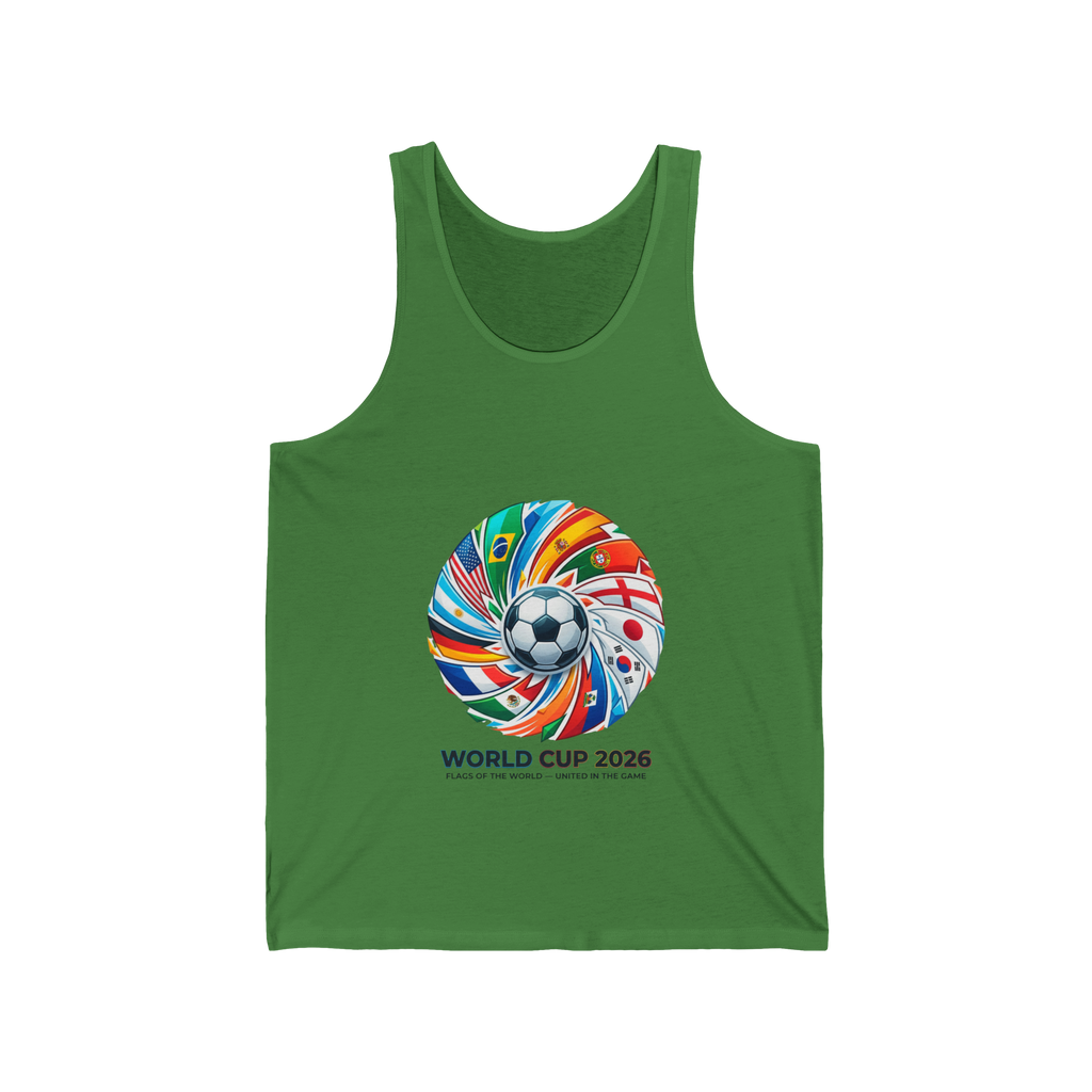 World Cup 2026 Soccer Flags Spiral Tank Top | Football Tournament Tee