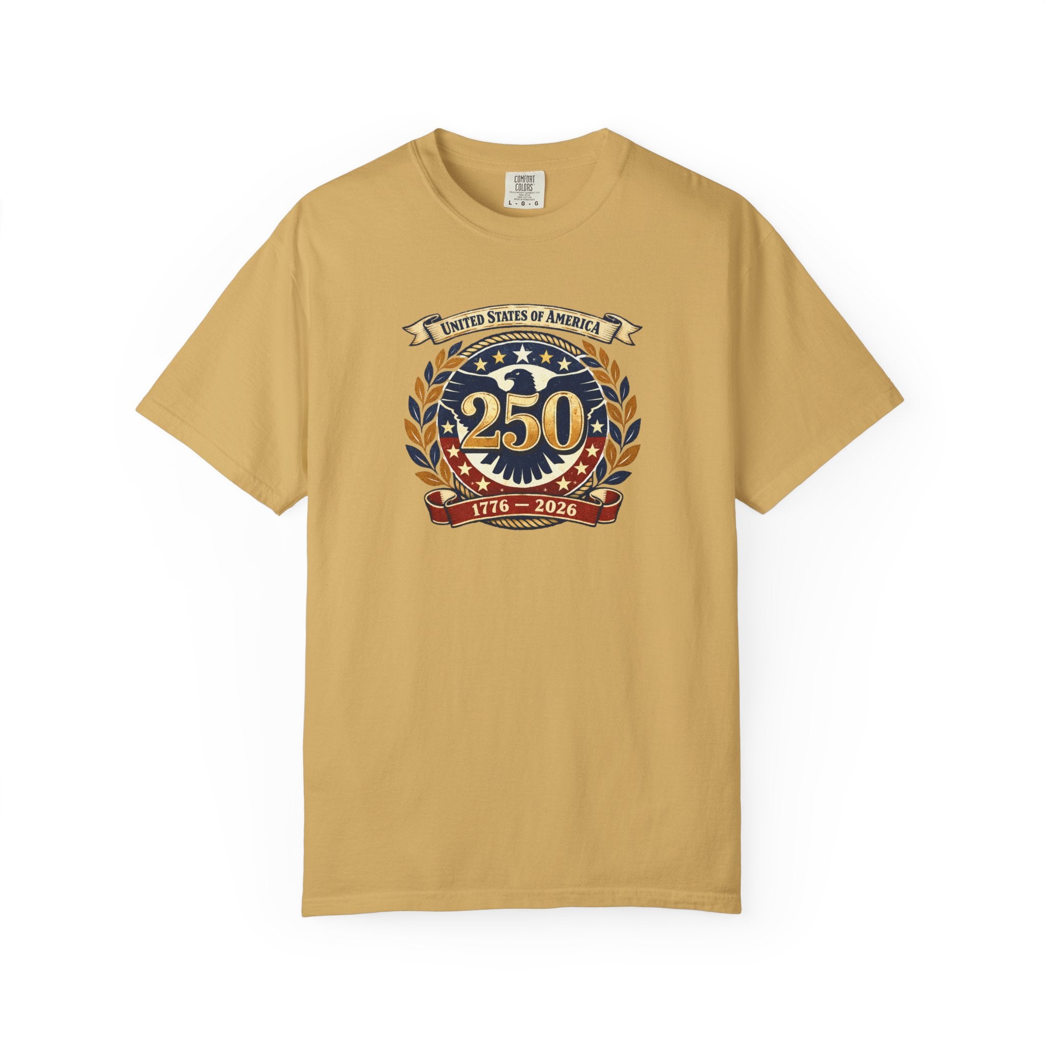 USA 250th Anniversary Tee – 1776–2026 Eagle Emblem on Comfort Colors 1717
