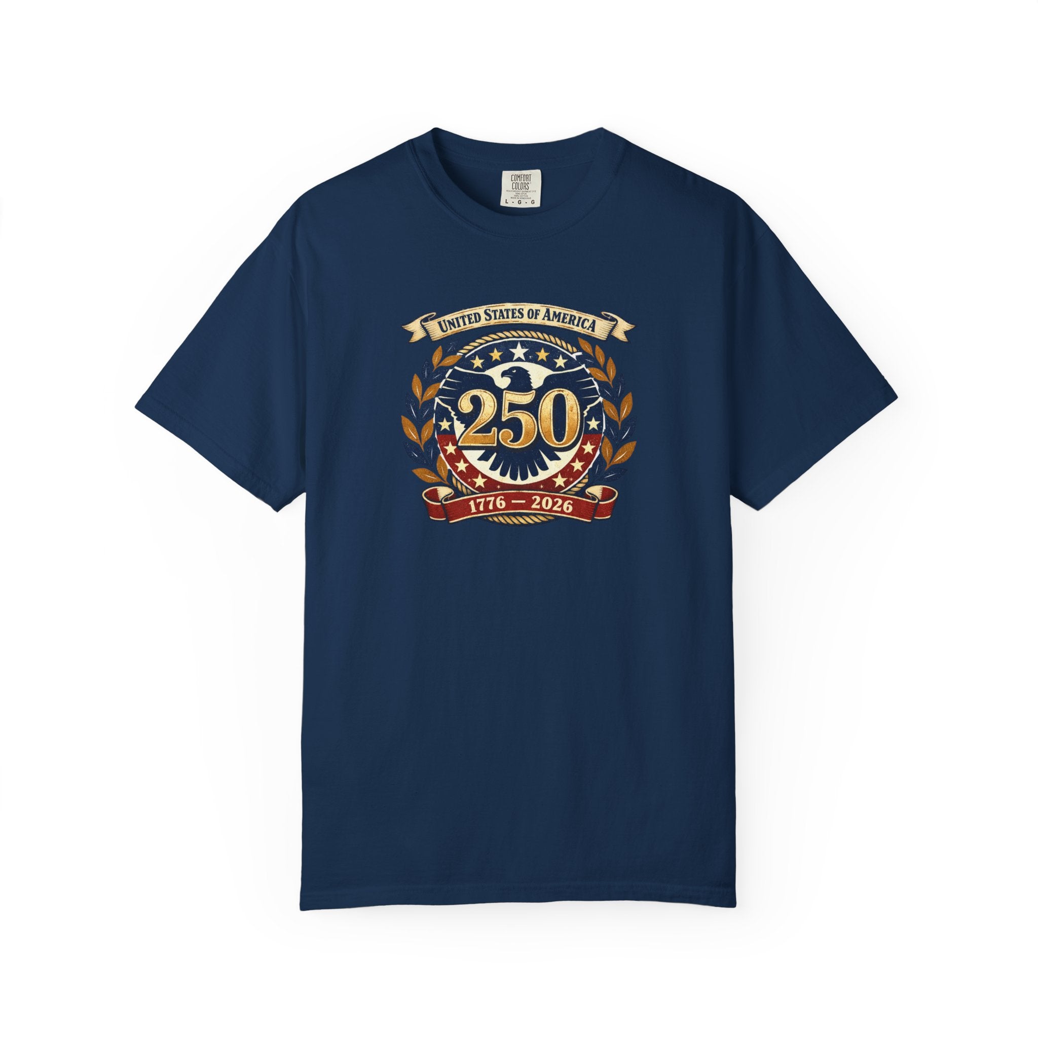 USA 250th Anniversary Tee – 1776–2026 Eagle Emblem on Comfort Colors 1717