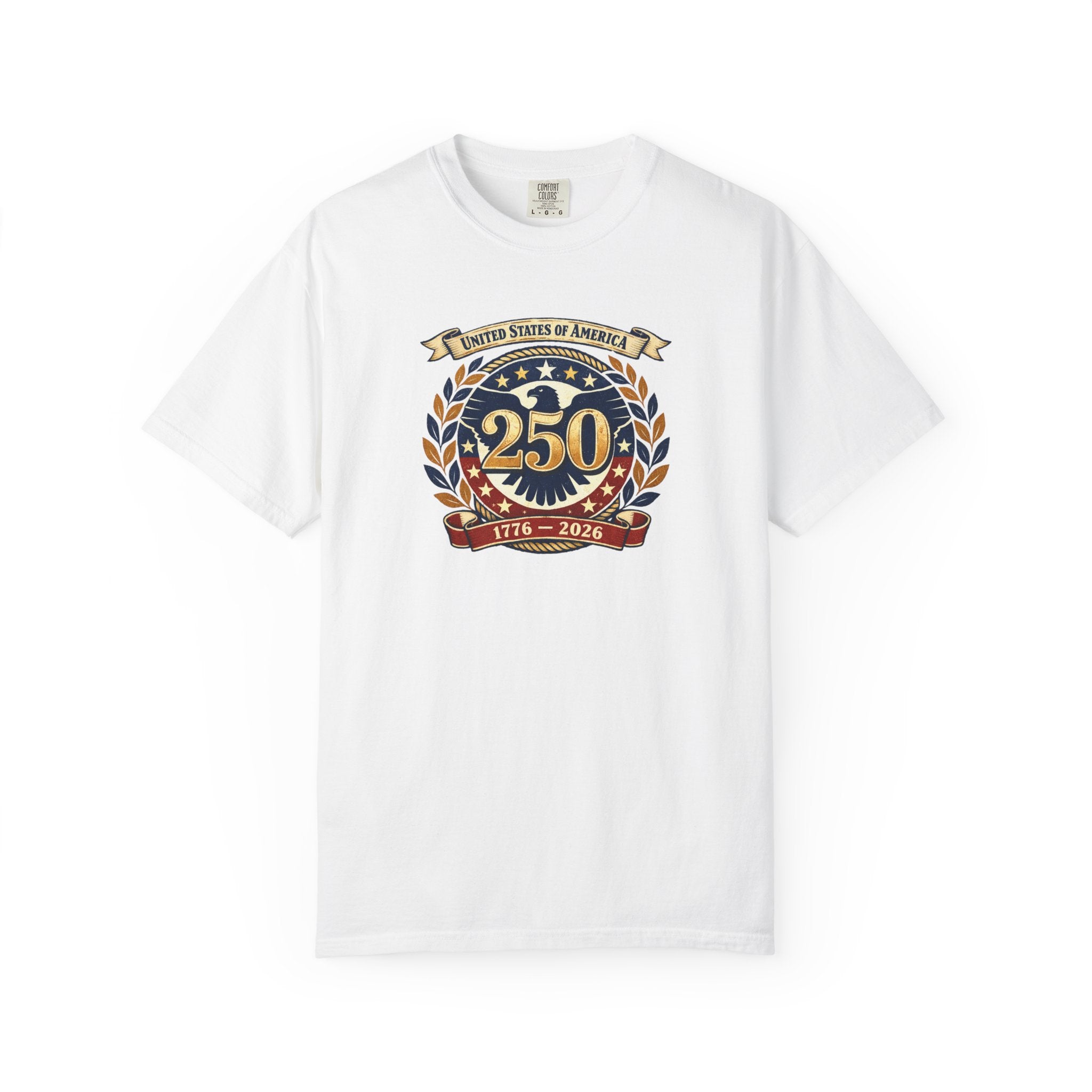 USA 250th Anniversary Tee – 1776–2026 Eagle Emblem on Comfort Colors 1717