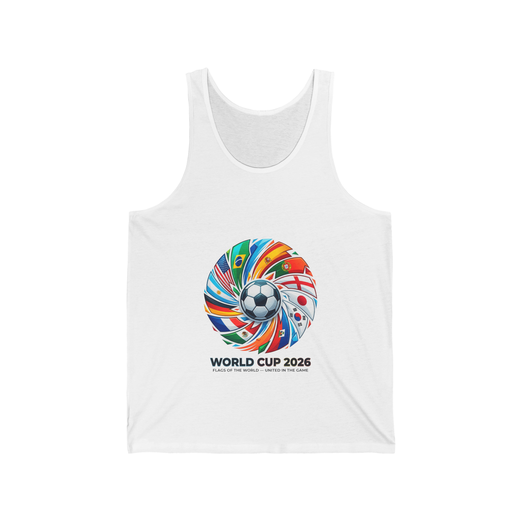 World Cup 2026 Soccer Flags Spiral Tank Top | Football Tournament Tee