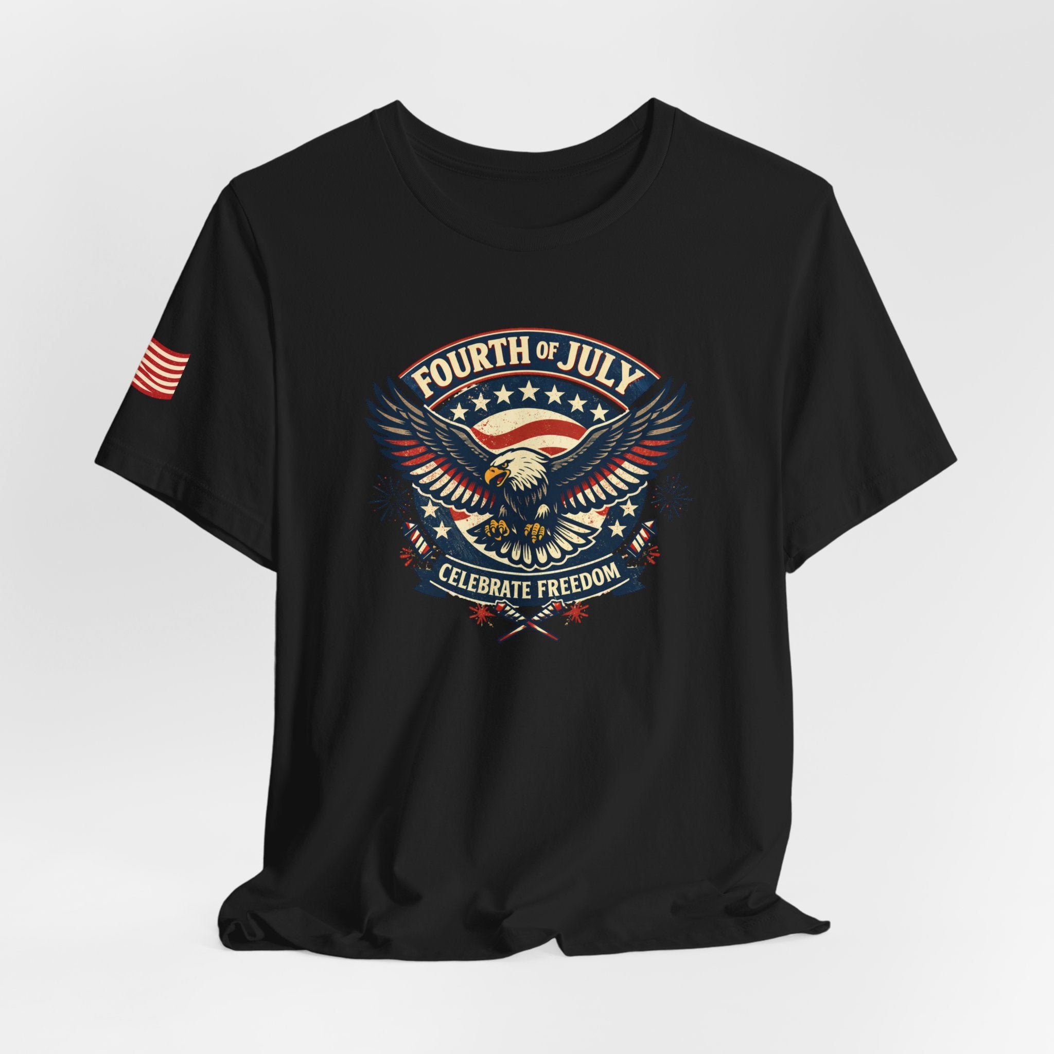 Fourth of July Eagle Celebrate Freedom T-Shirt | Patriotic American Flag