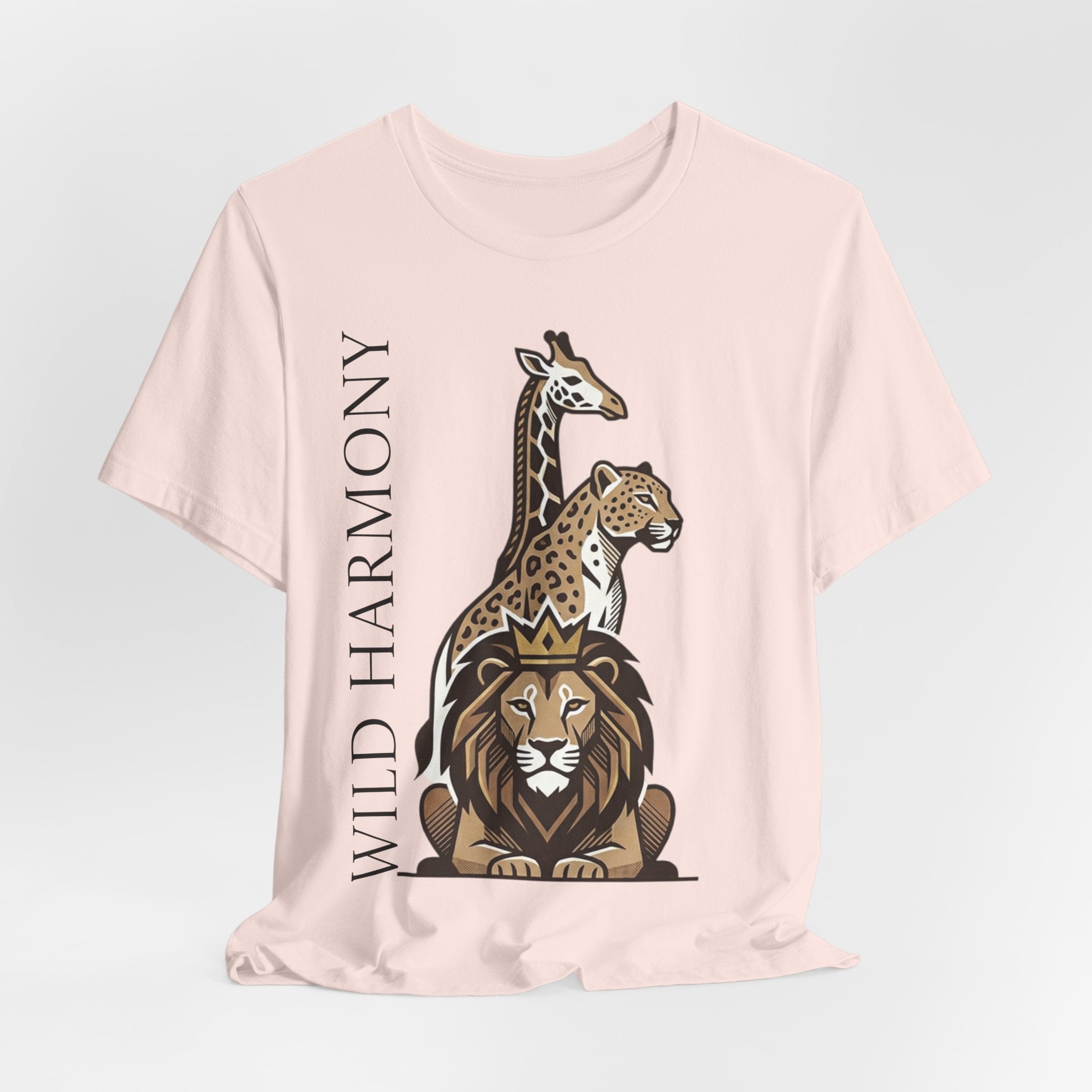Wild Harmony Safari Animal T-Shirt | Lion Giraffe Leopard