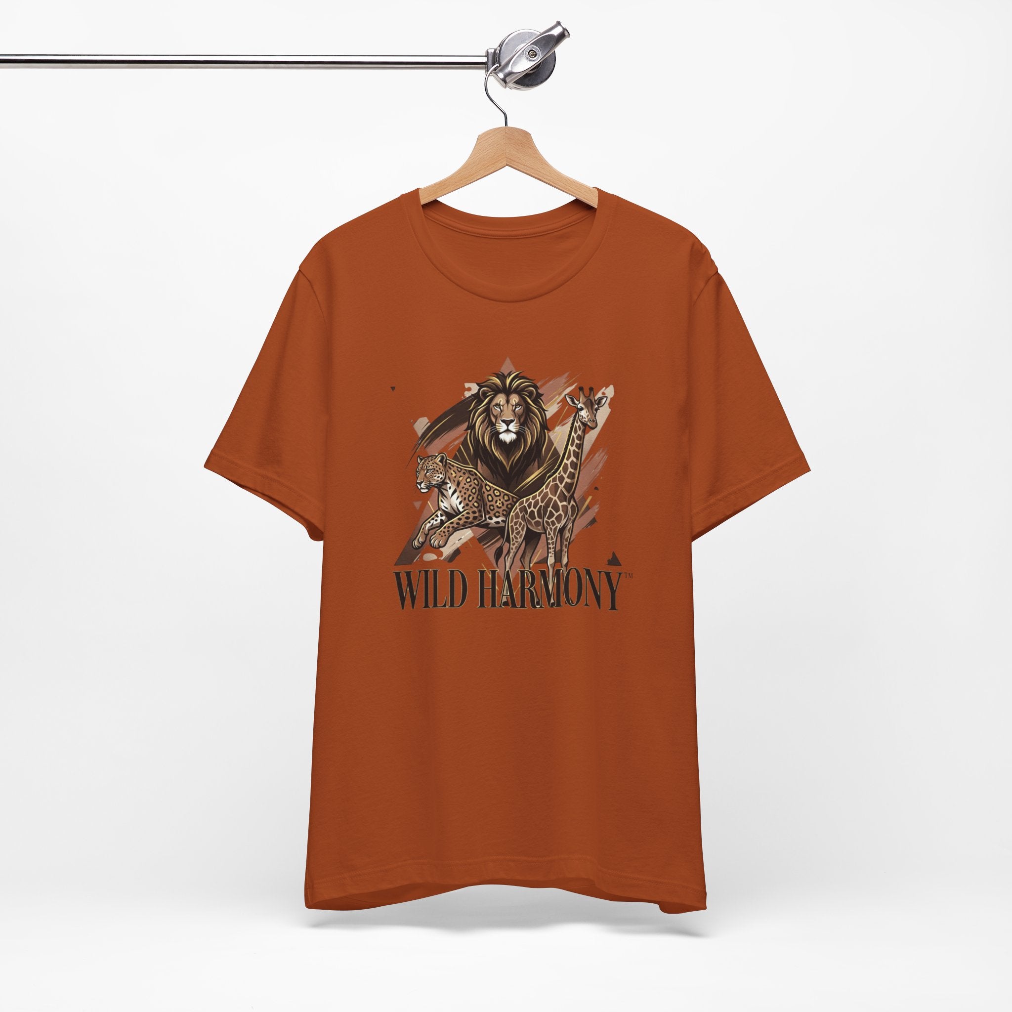 Wild Harmony High Fashion Safari Tee Geometric Lion Leopard Giraffe Shirt