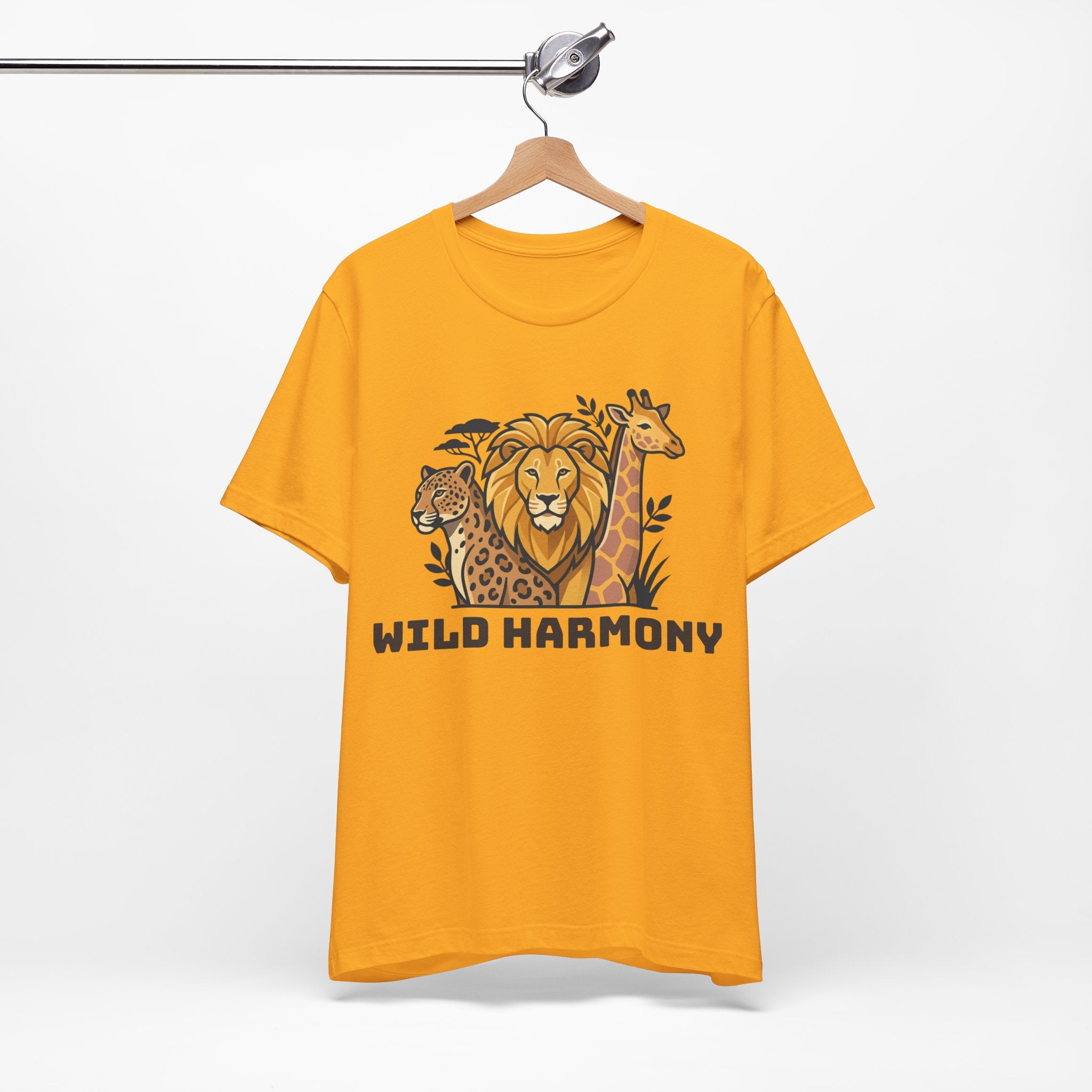 Wild Harmony Animal Tee, Safari Wildlife Shirt, Leopard Lion Giraffe Tee