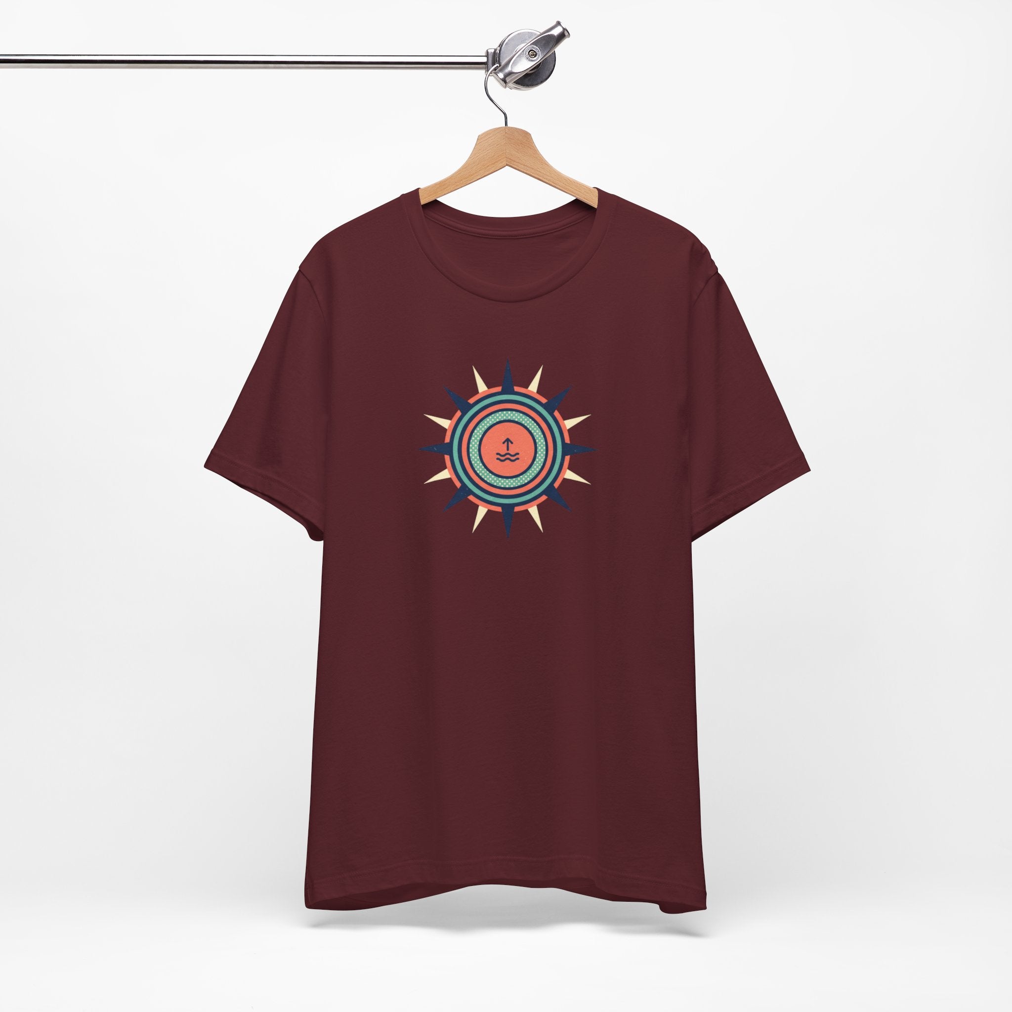 Nautical Compass Anchor Tee | Coastal Sailing T-Shirt, Ocean Adventure Shirt