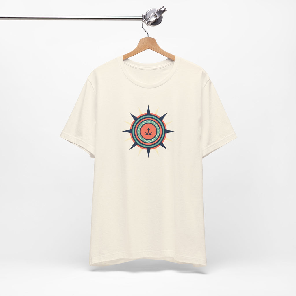 Nautical Compass Anchor Tee | Coastal Sailing T-Shirt, Ocean Adventure Shirt