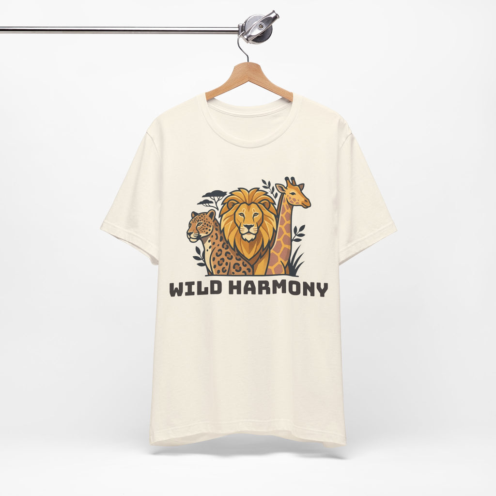 Wild Harmony Animal Tee, Safari Wildlife Shirt, Leopard Lion Giraffe Tee