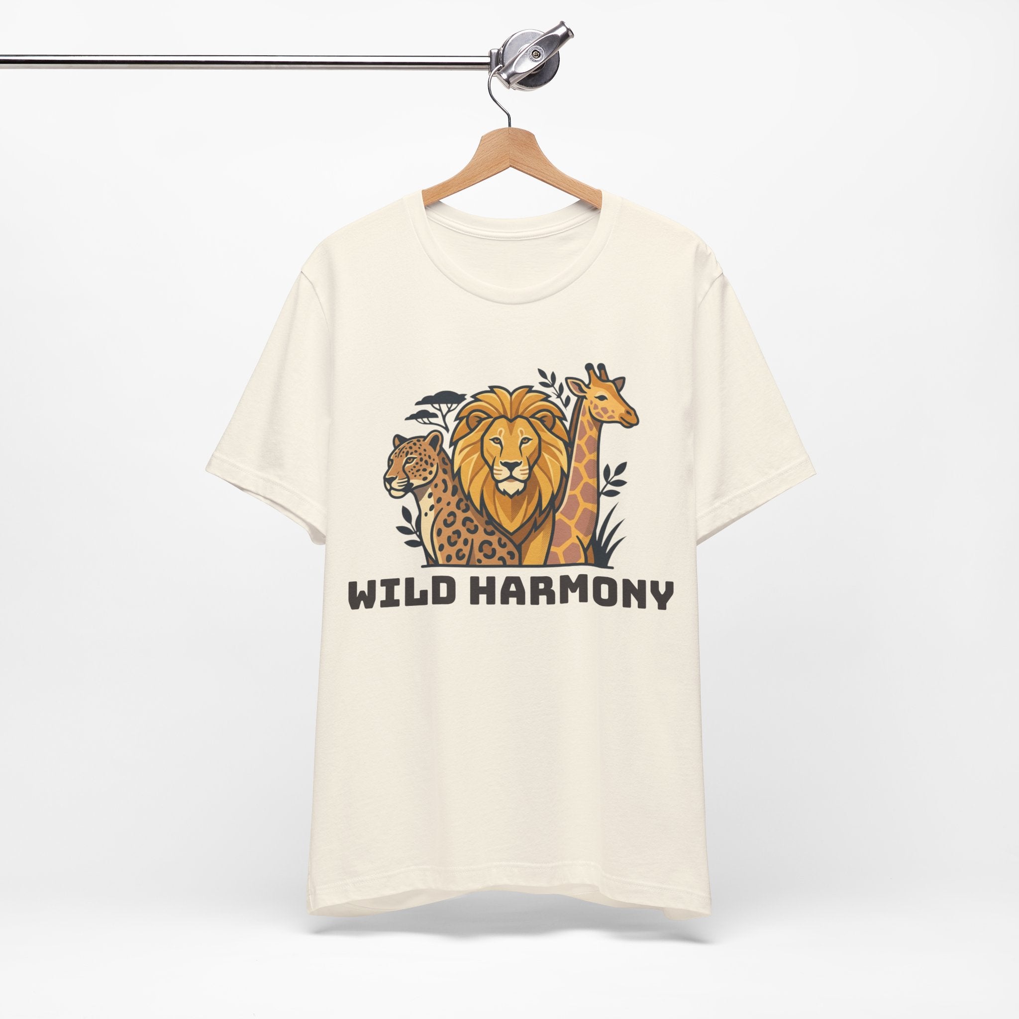 Wild Harmony Animal Tee, Safari Wildlife Shirt, Leopard Lion Giraffe Tee