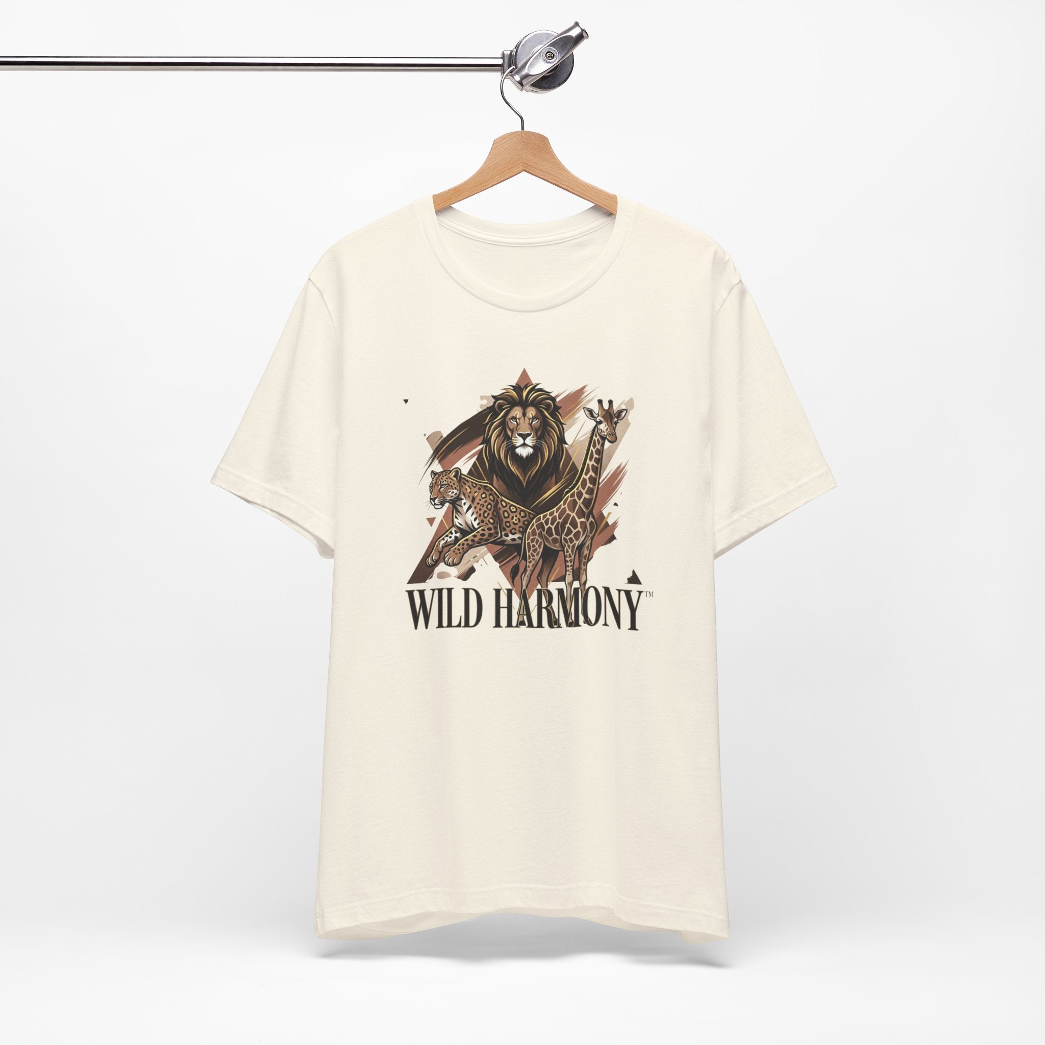 Wild Harmony High Fashion Safari Tee Geometric Lion Leopard Giraffe Shirt
