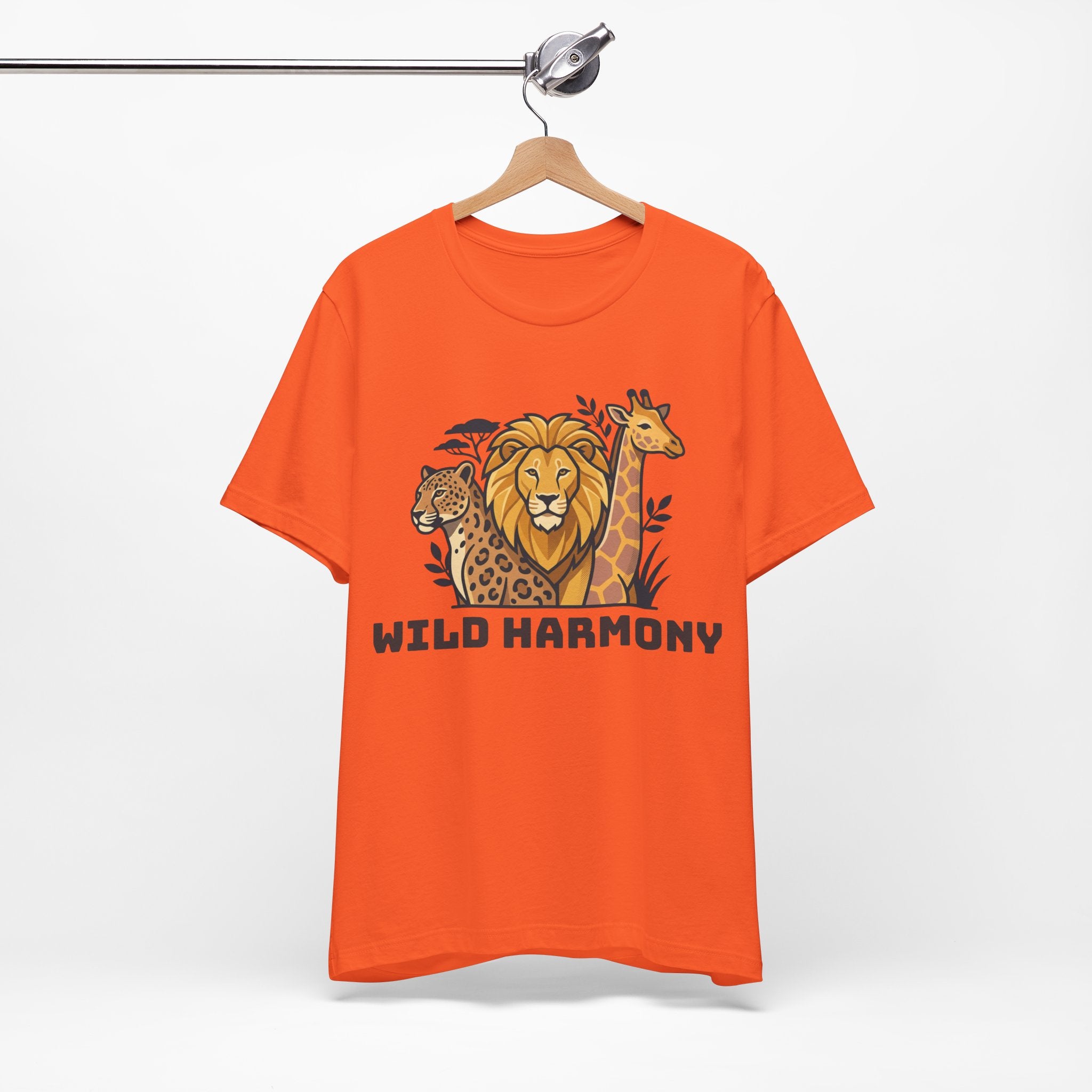 Wild Harmony Animal Tee, Safari Wildlife Shirt, Leopard Lion Giraffe Tee