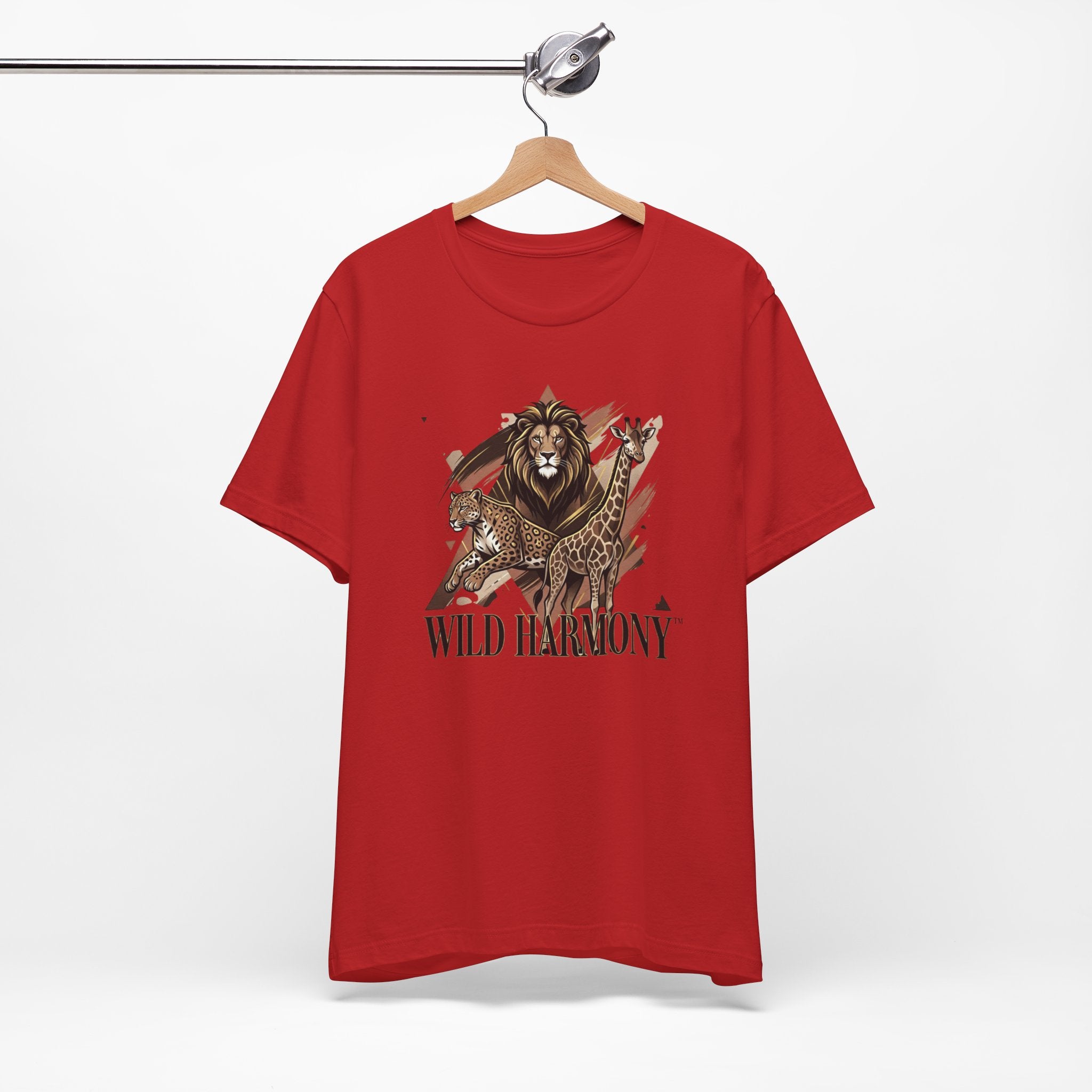Wild Harmony High Fashion Safari Tee Geometric Lion Leopard Giraffe Shirt