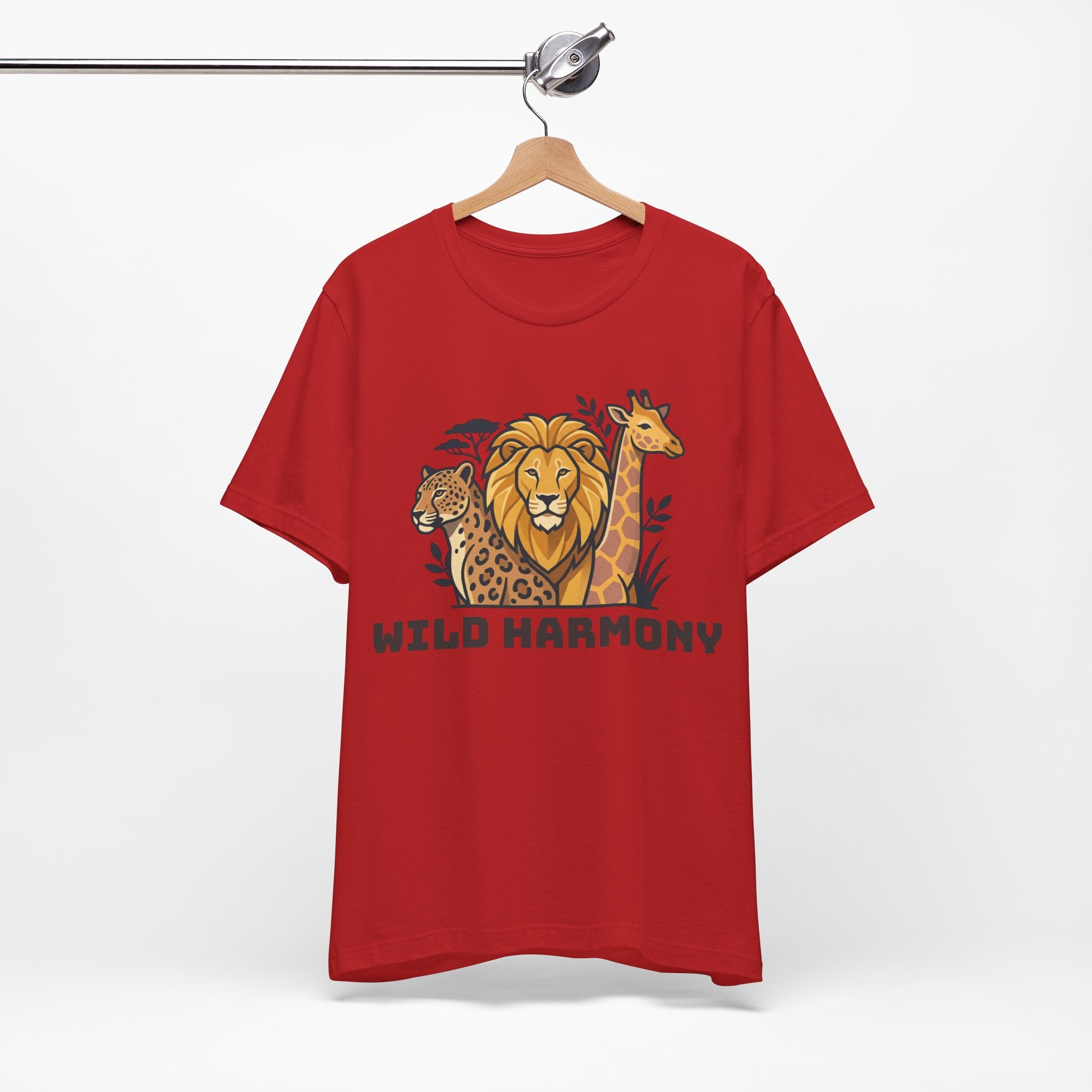 Wild Harmony Animal Tee, Safari Wildlife Shirt, Leopard Lion Giraffe Tee
