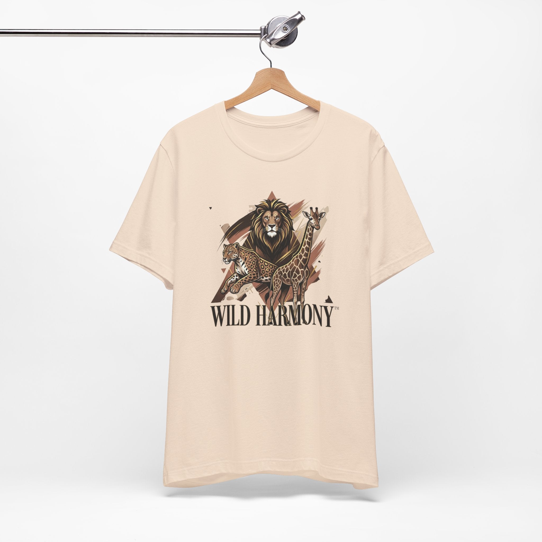 Wild Harmony High Fashion Safari Tee Geometric Lion Leopard Giraffe Shirt