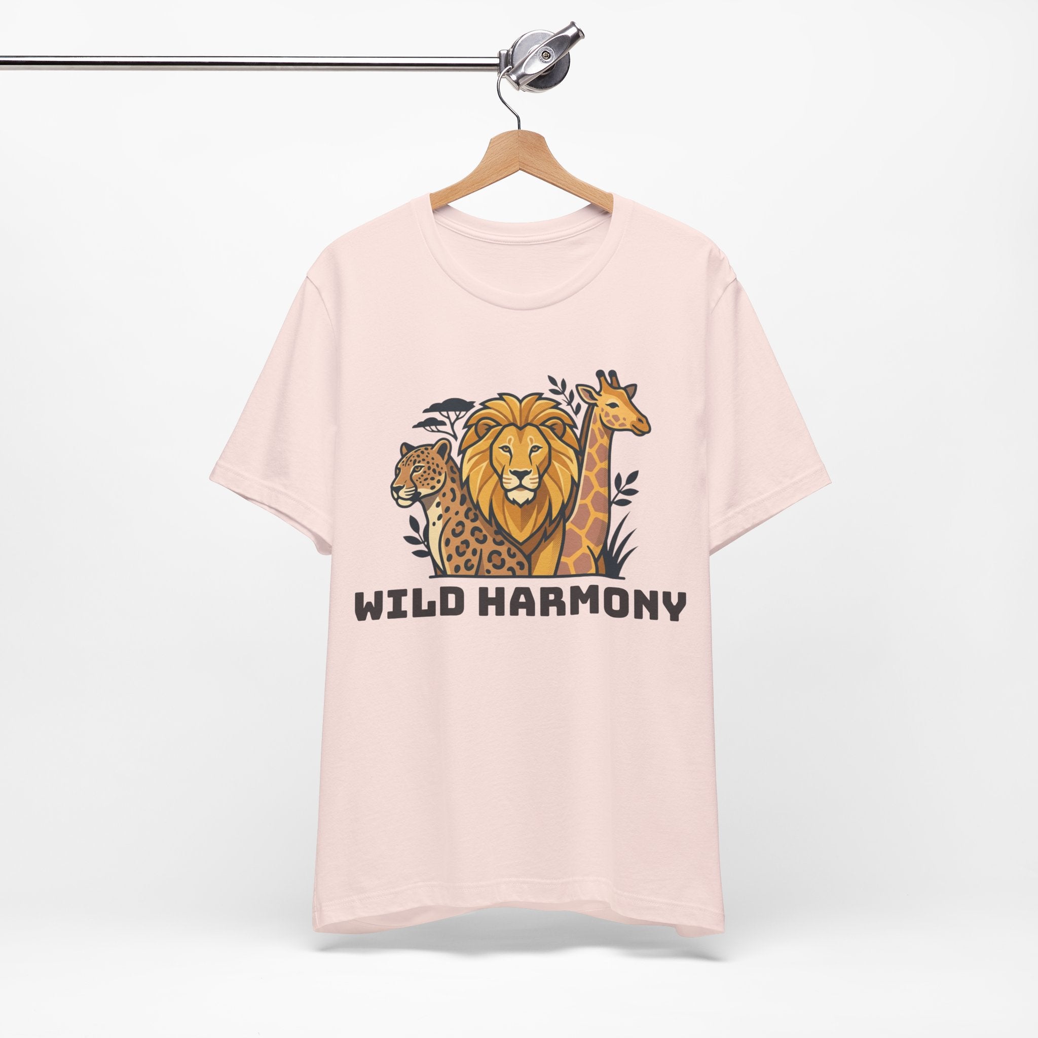 Wild Harmony Animal Tee, Safari Wildlife Shirt, Leopard Lion Giraffe Tee