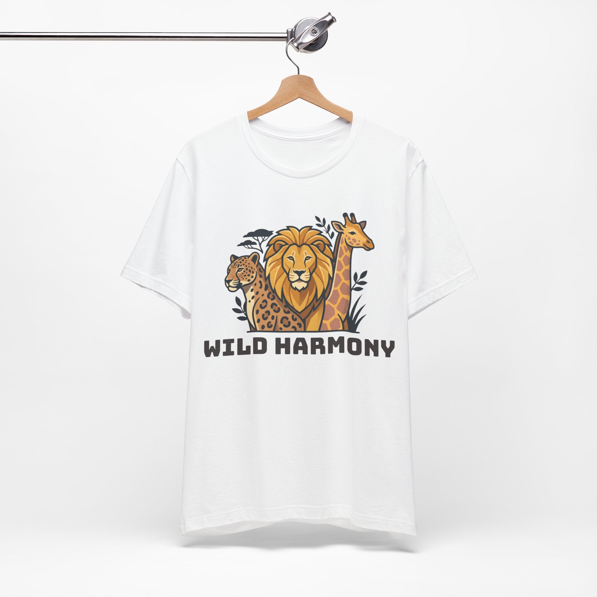 Wild Harmony Animal Tee, Safari Wildlife Shirt, Leopard Lion Giraffe Tee