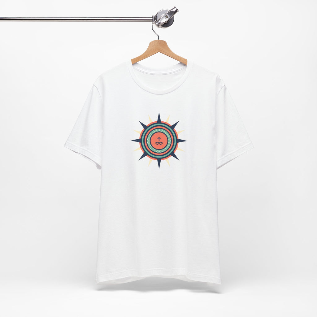 Nautical Compass Anchor Tee | Coastal Sailing T-Shirt, Ocean Adventure Shirt