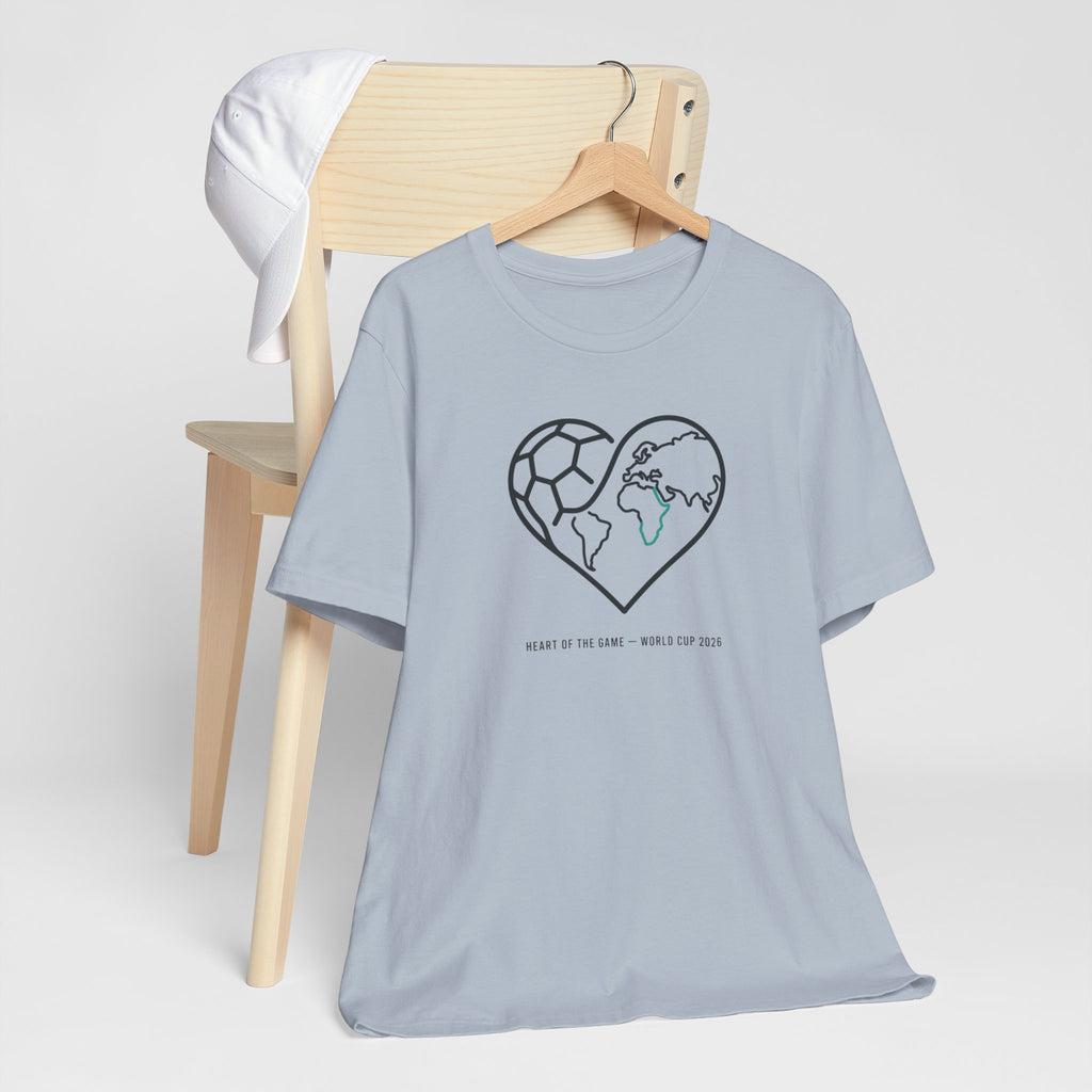 Heart-shaped Soccer Globe Tee | World Cup 2026 Shirt
