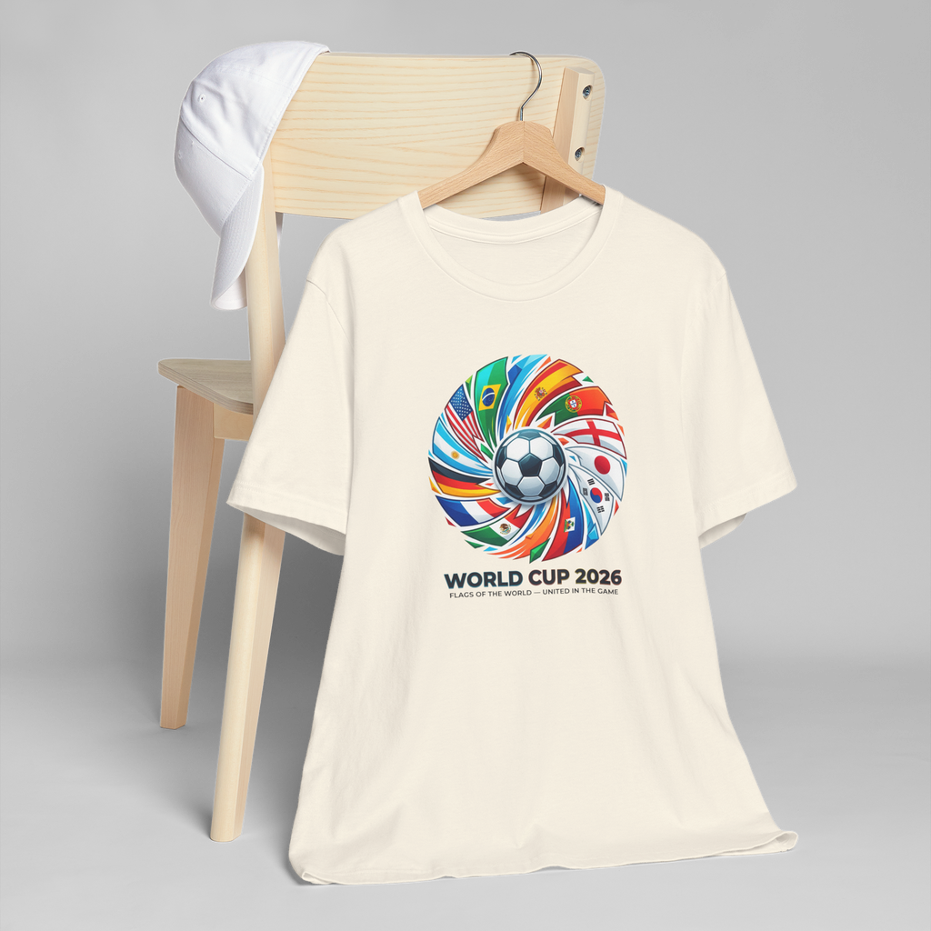 World Cup 2026 Soccer Spiral Tee | Football Flags T-Shirt