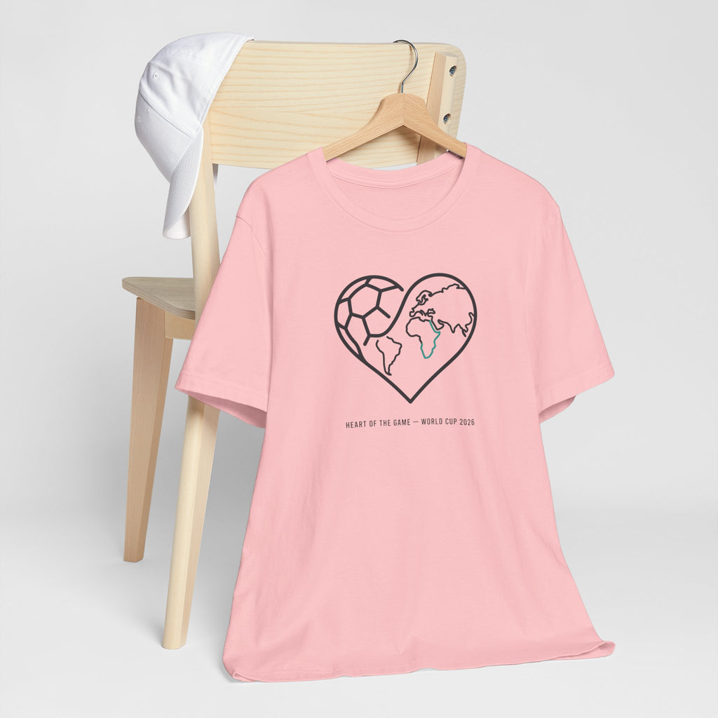 Heart-shaped Soccer Globe Tee | World Cup 2026 Shirt