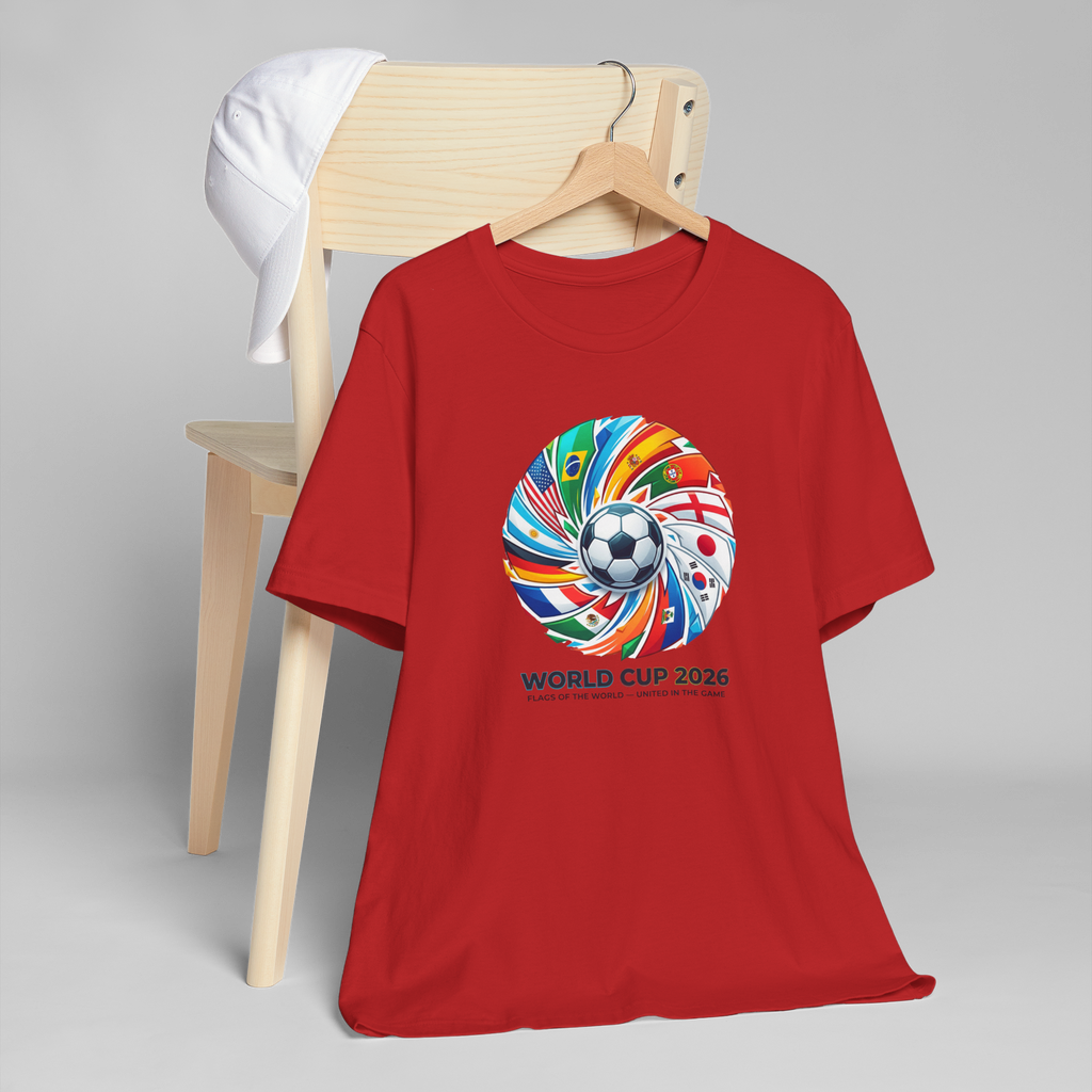 World Cup 2026 Soccer Spiral Tee | Football Flags T-Shirt