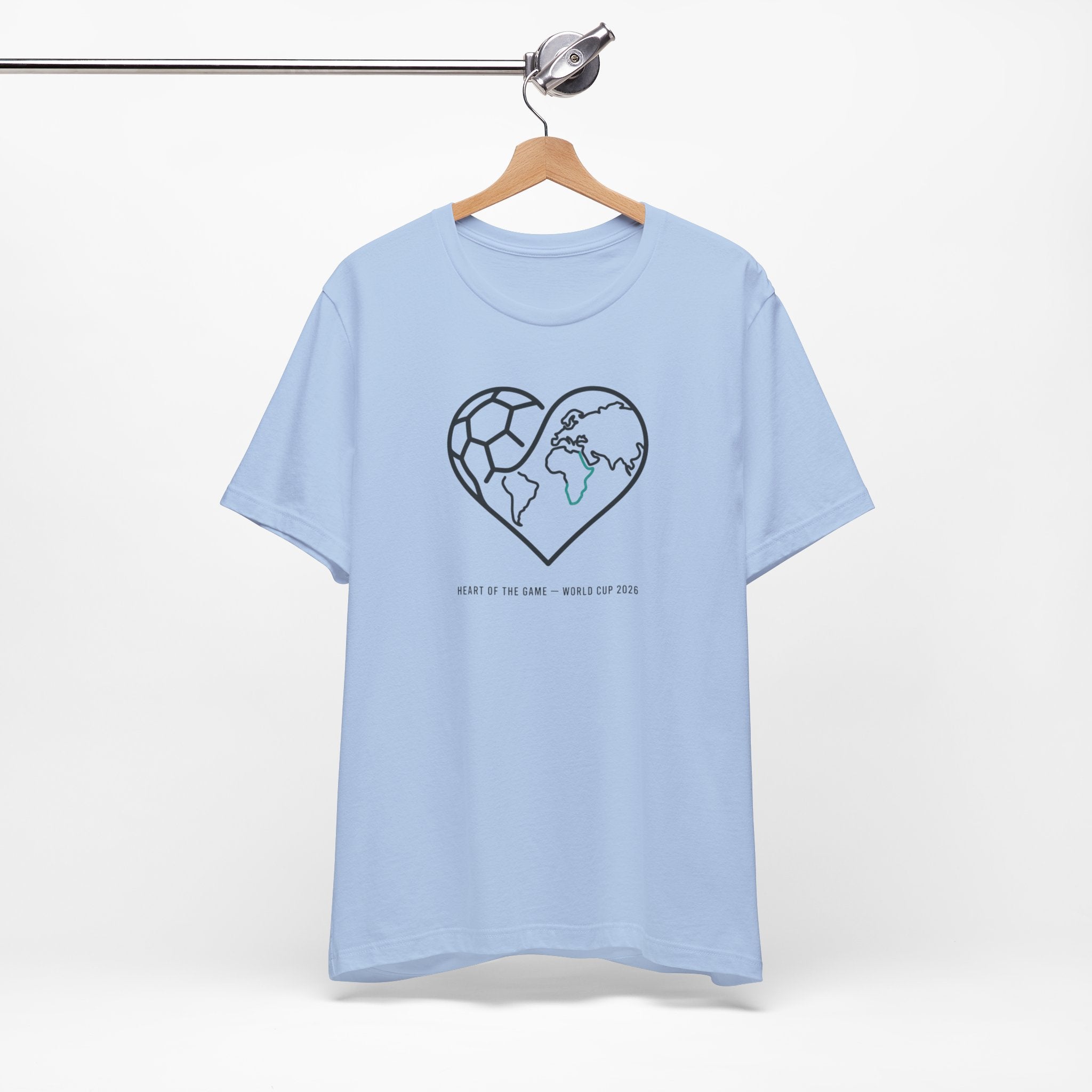 Heart-shaped Soccer Globe Tee | World Cup 2026 Shirt