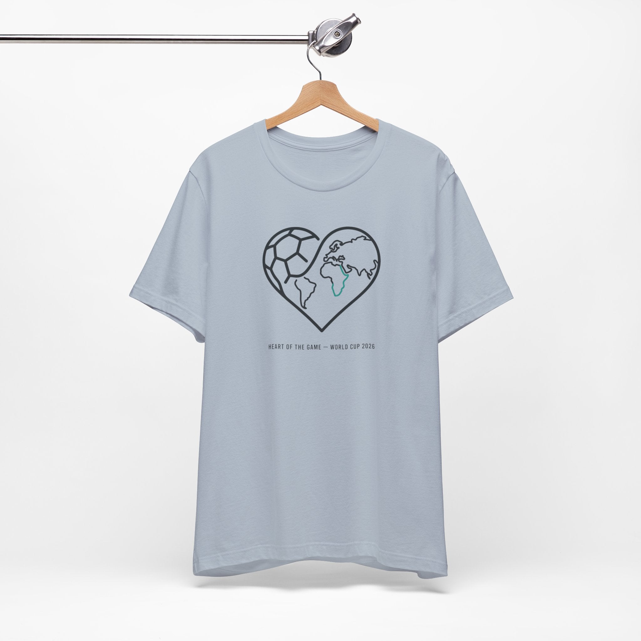 Heart-shaped Soccer Globe Tee | World Cup 2026 Shirt