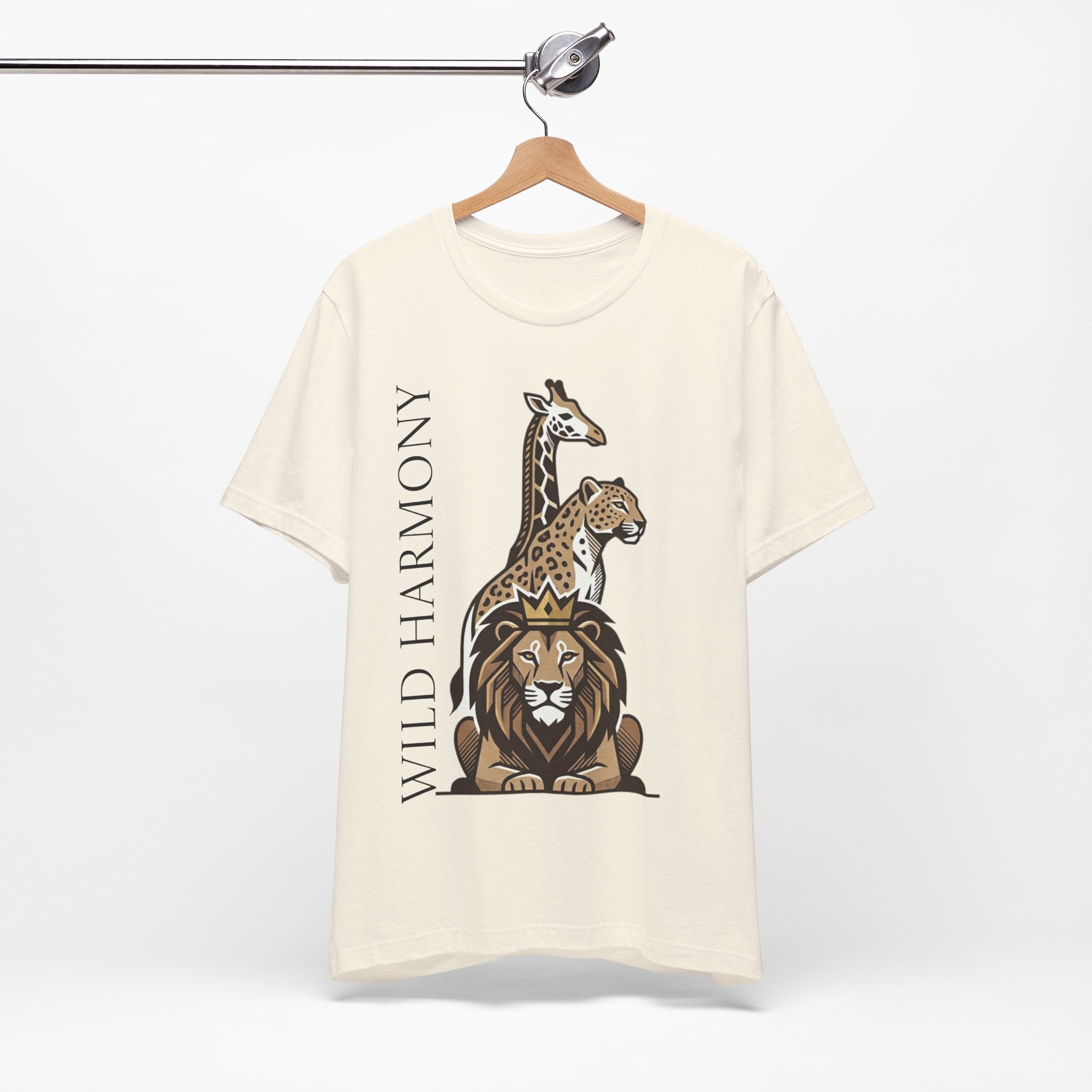 Wild Harmony Safari Animal T-Shirt | Lion Giraffe Leopard