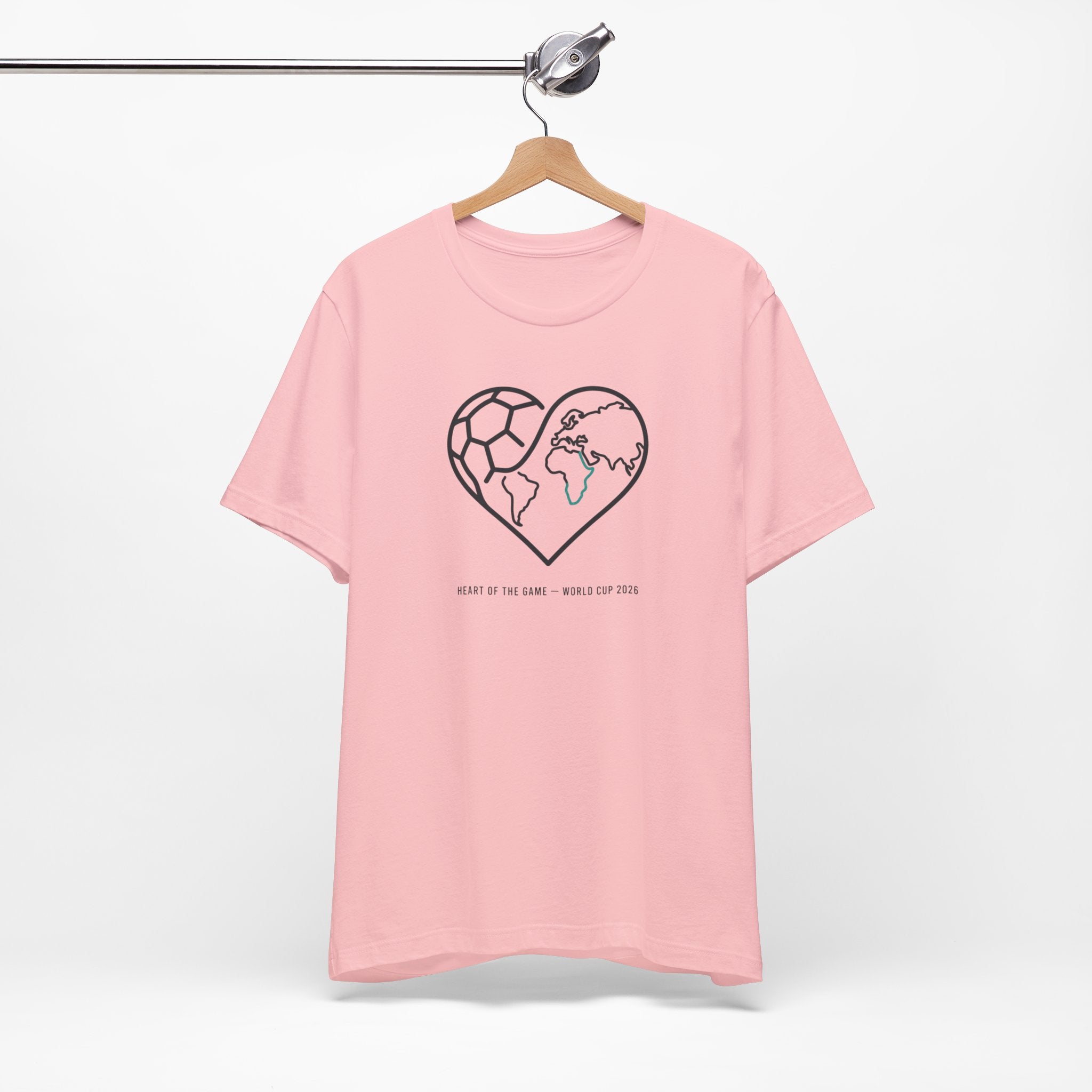 Heart-shaped Soccer Globe Tee | World Cup 2026 Shirt