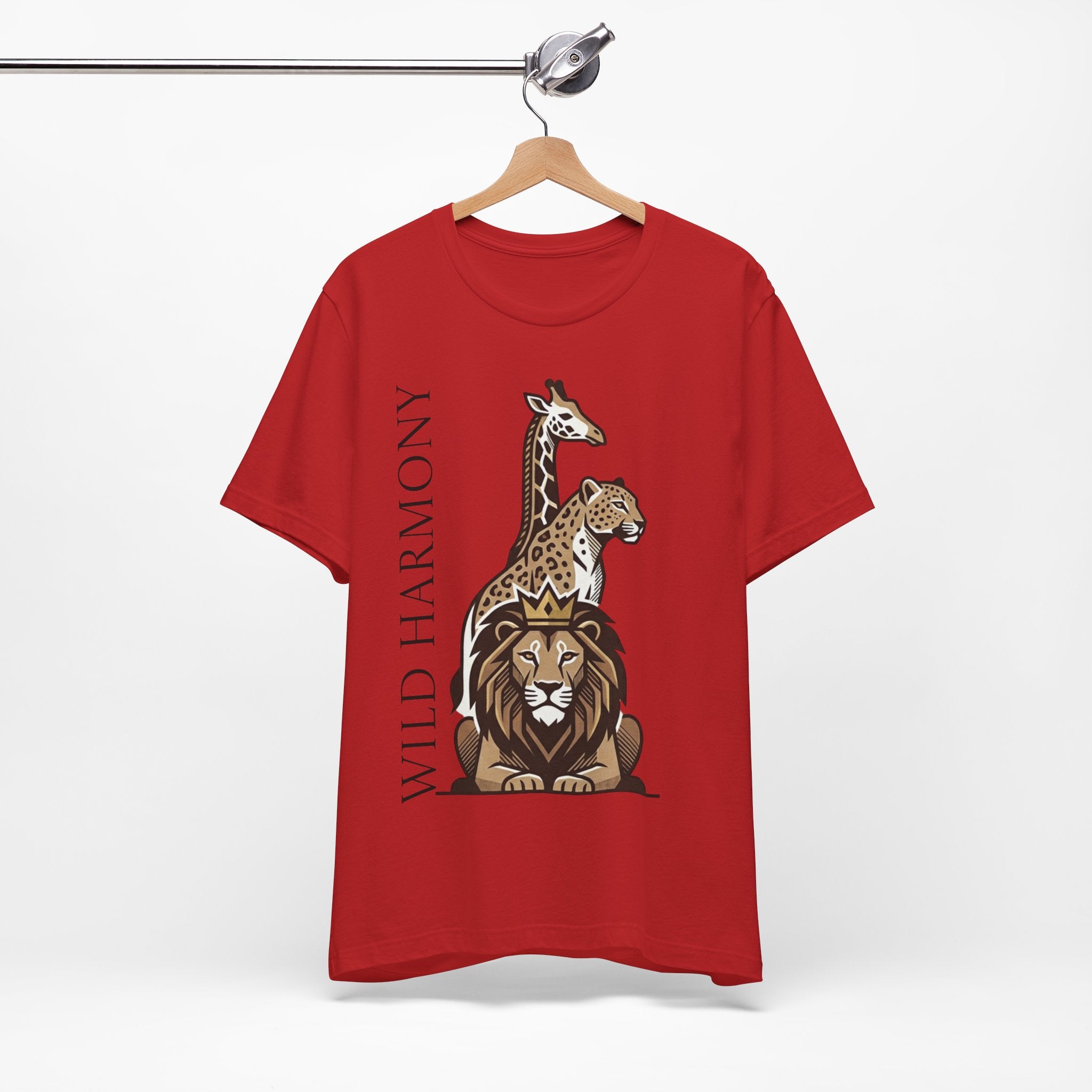 Wild Harmony Safari Animal T-Shirt | Lion Giraffe Leopard