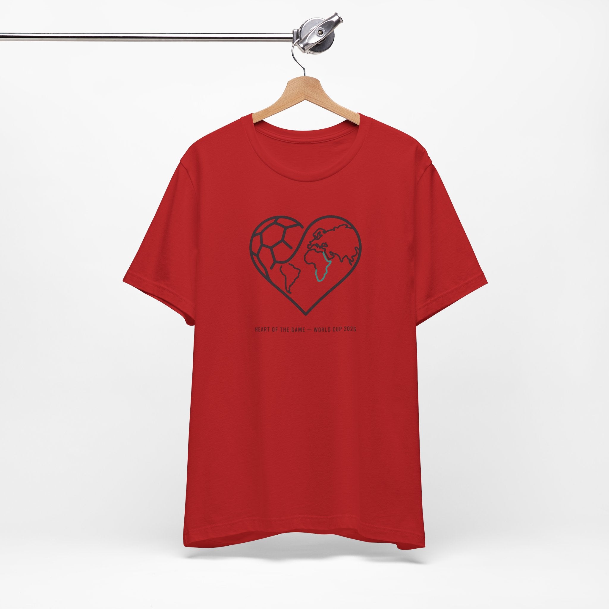Heart-shaped Soccer Globe Tee | World Cup 2026 Shirt