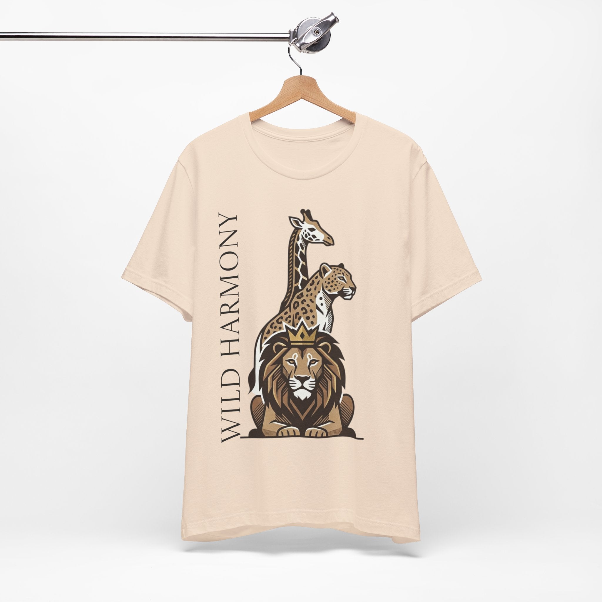 Wild Harmony Safari Animal T-Shirt | Lion Giraffe Leopard