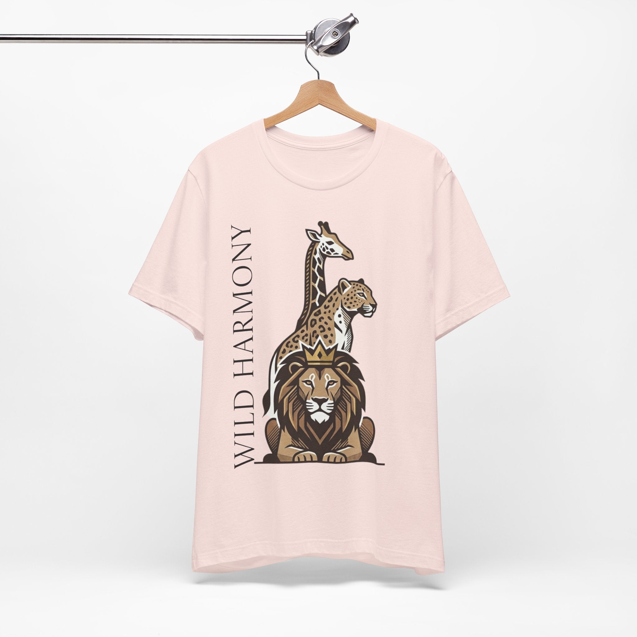 Wild Harmony Safari Animal T-Shirt | Lion Giraffe Leopard