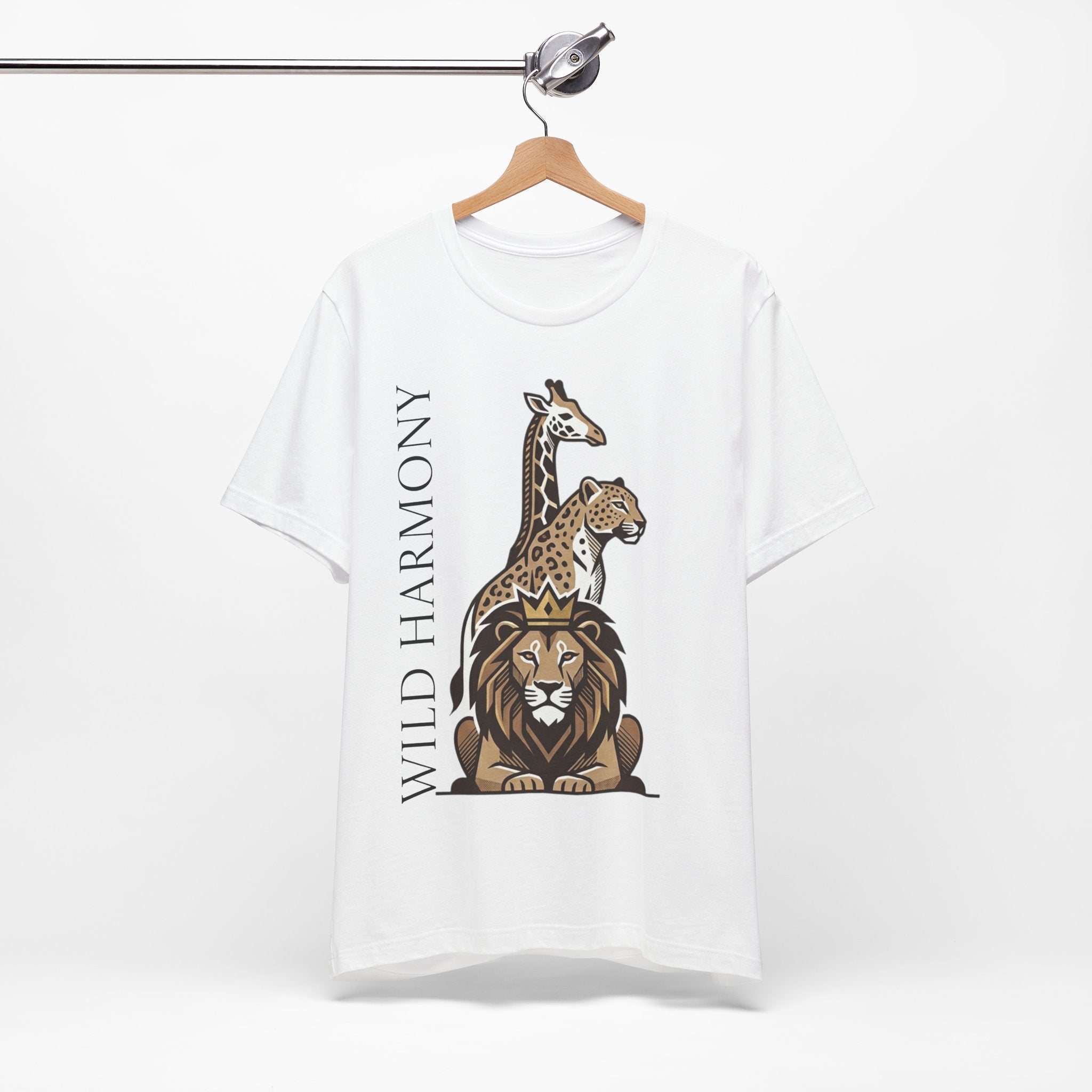 Wild Harmony Safari Animal T-Shirt | Lion Giraffe Leopard
