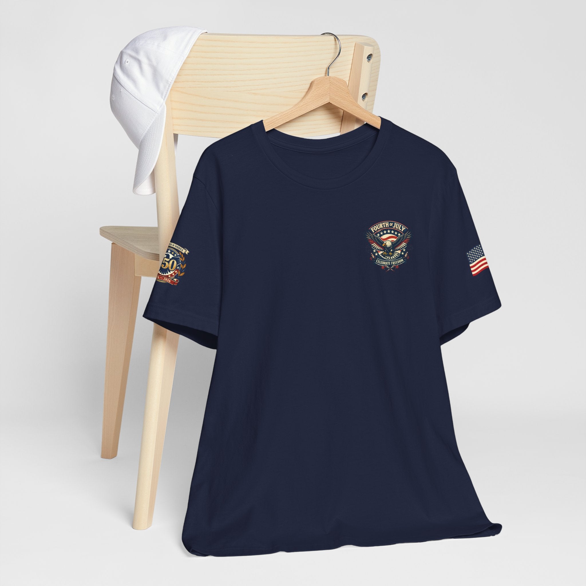 Fourth of July Premium Emblem Tee – Independence Day Heritage Shirt (Unisex)