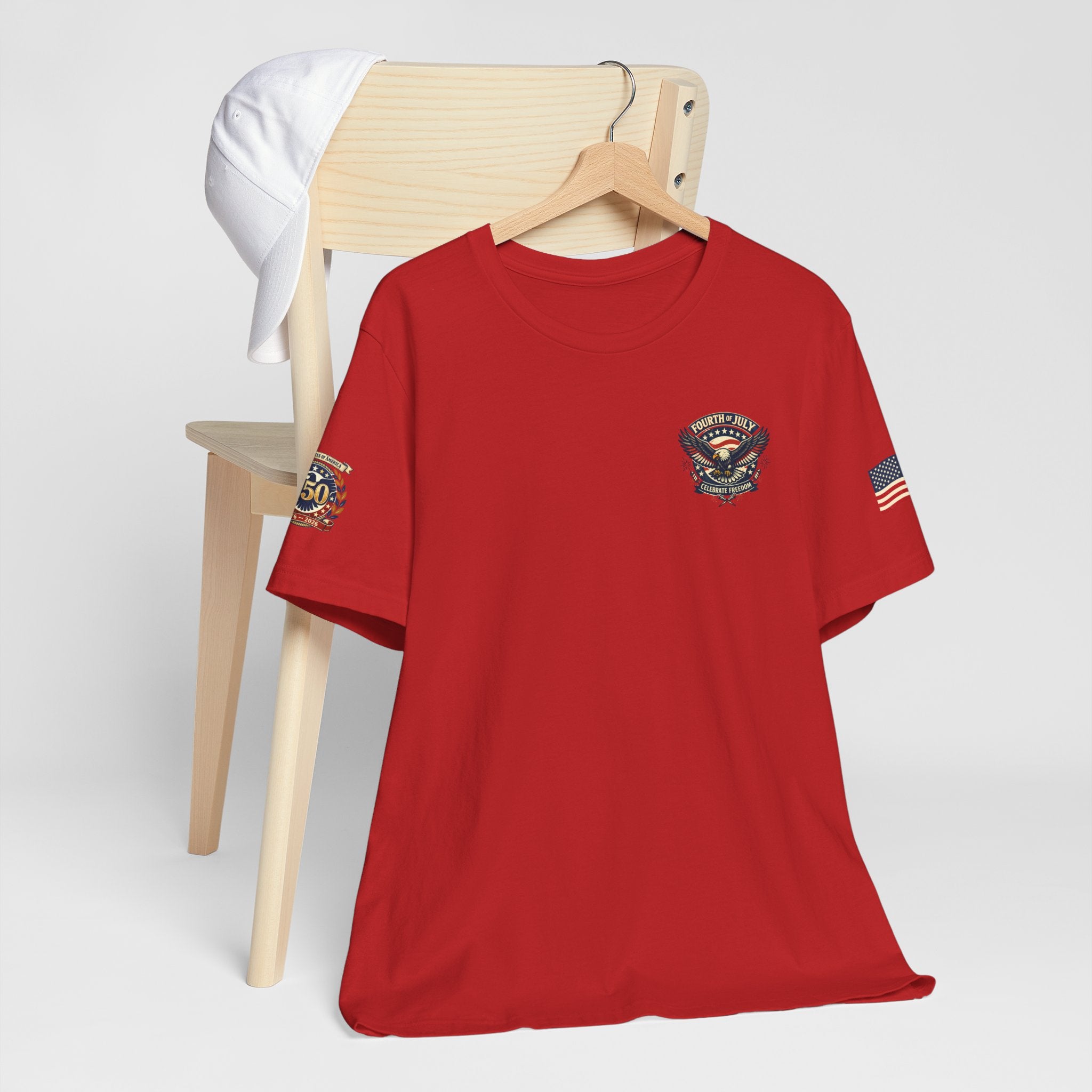 Fourth of July Premium Emblem Tee – Independence Day Heritage Shirt (Unisex)