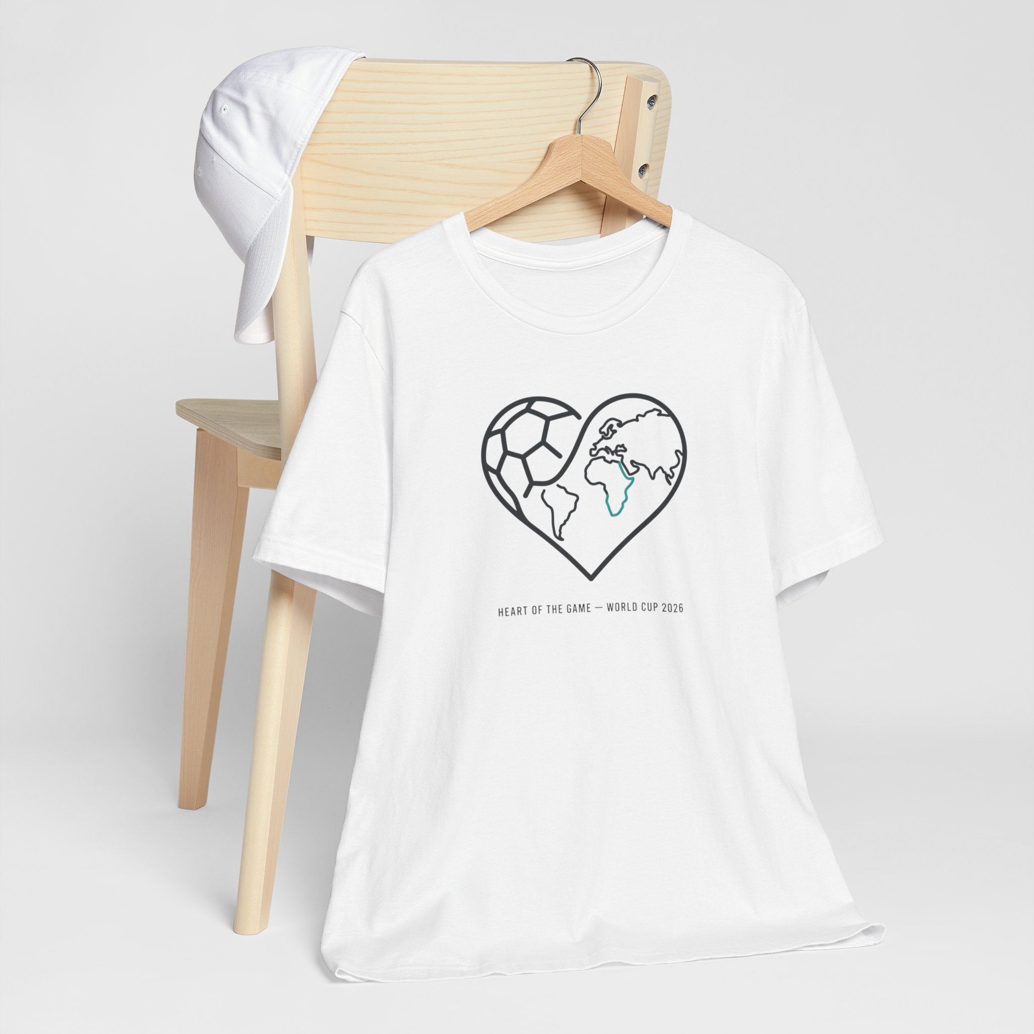 Heart-shaped Soccer Globe Tee | World Cup 2026 Shirt