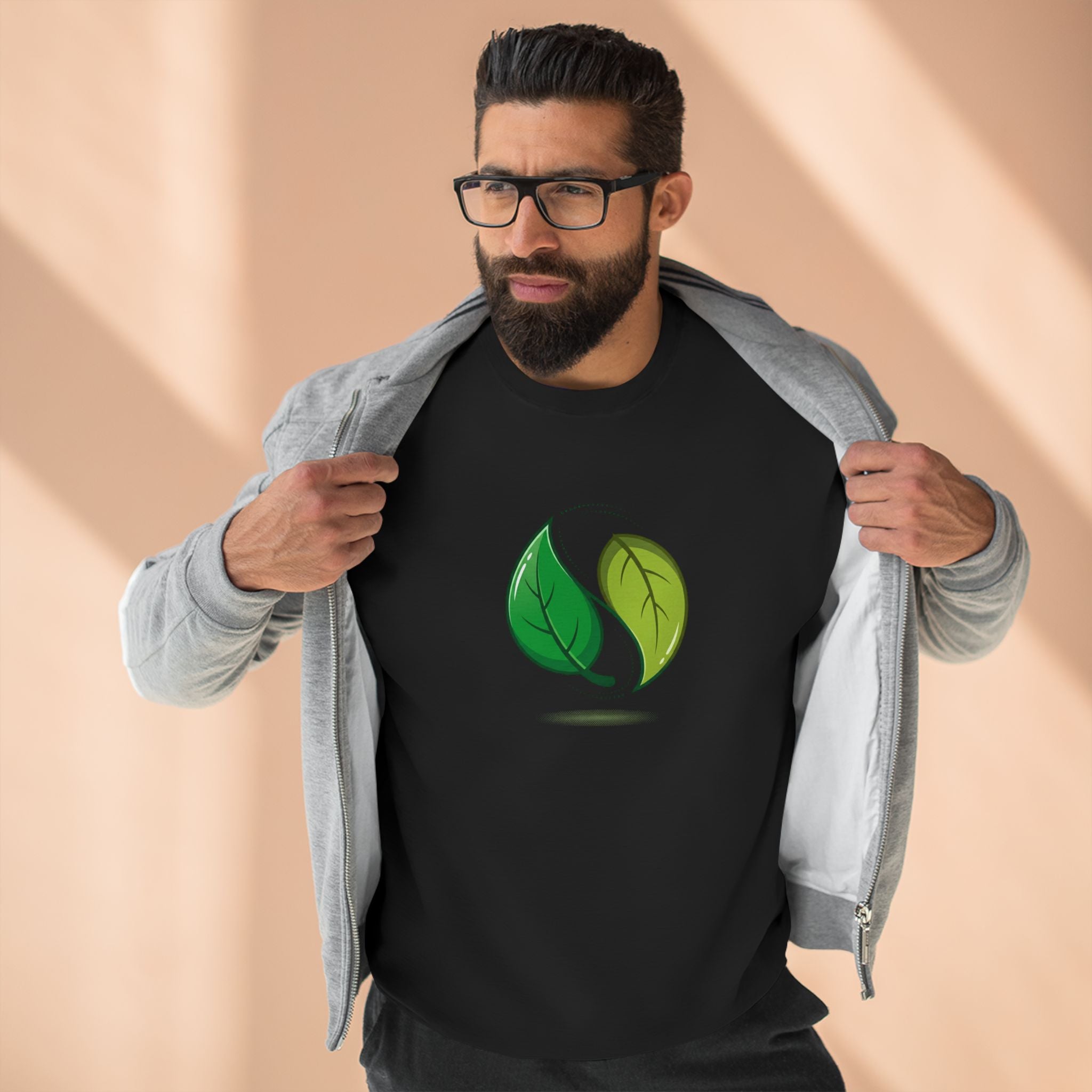 Nature Botanical Harmony Crewneck Sweatshirt | Minimalist Earthy Balance