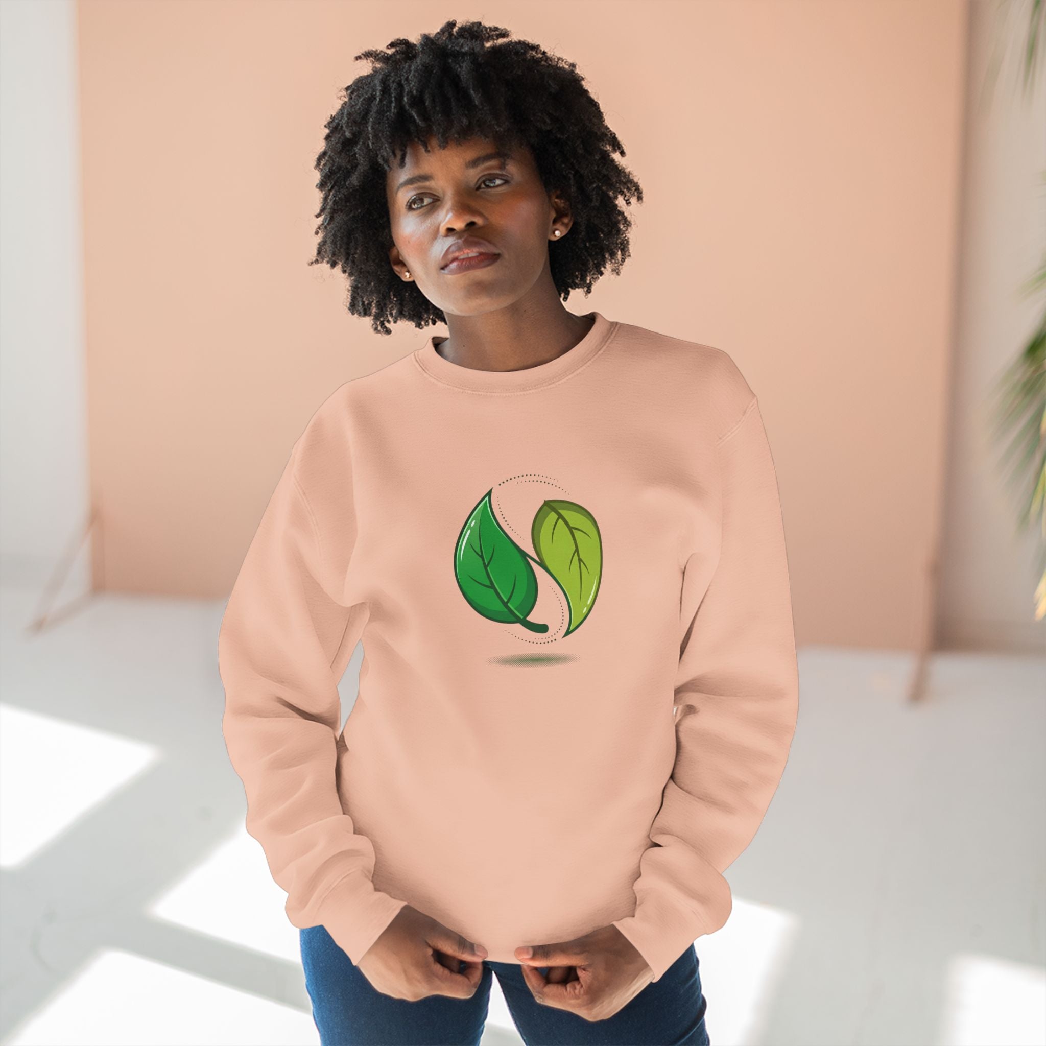 Nature Botanical Harmony Crewneck Sweatshirt | Minimalist Earthy Balance