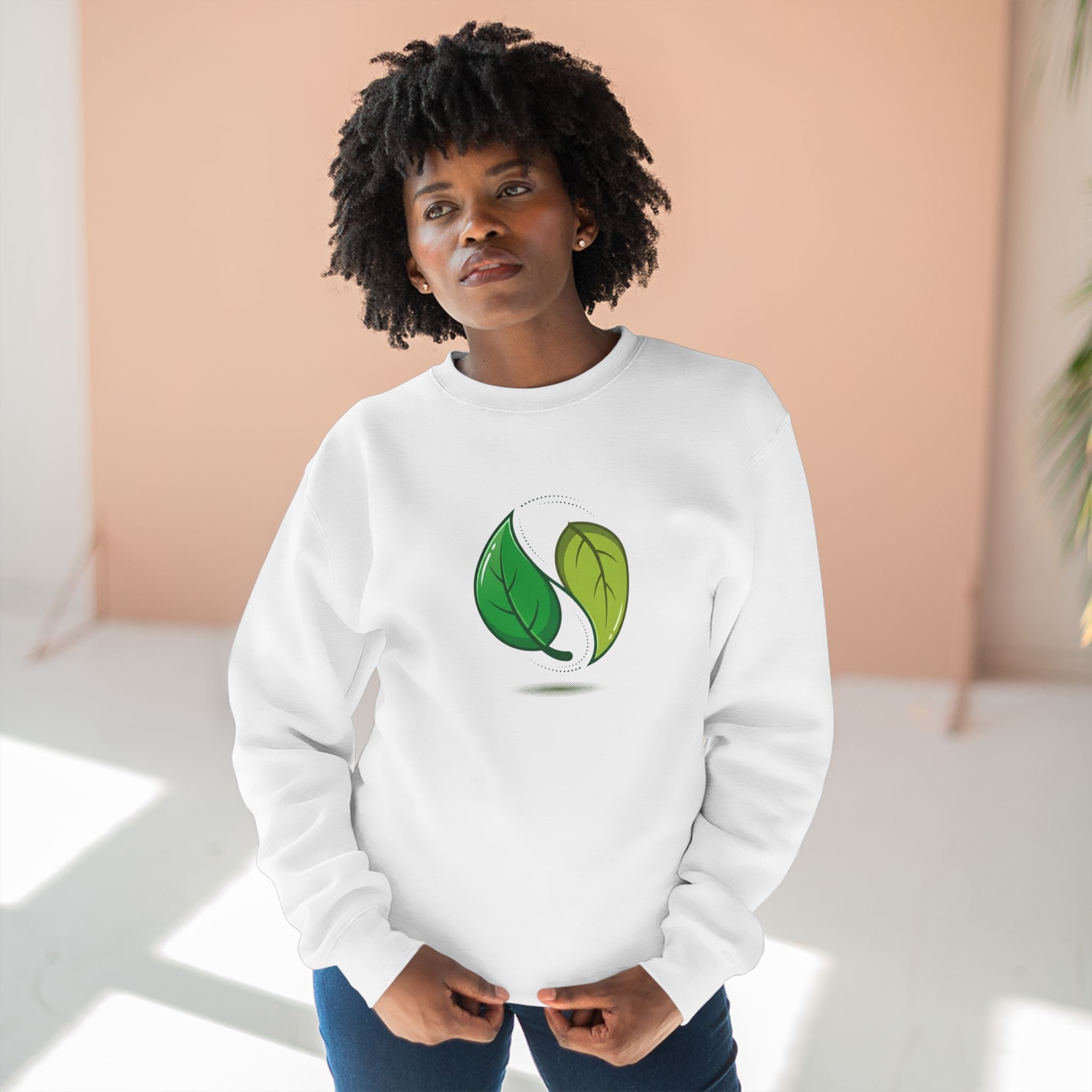 Nature Botanical Harmony Crewneck Sweatshirt | Minimalist Earthy Balance