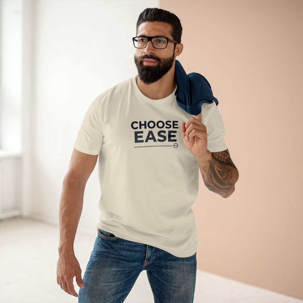 Choose Ease Minimalist Tee, Mindful Quote Shirt, Calm Aesthetic T-Shirt, Wellness Life Top, Soft Neutral Unisex Tee