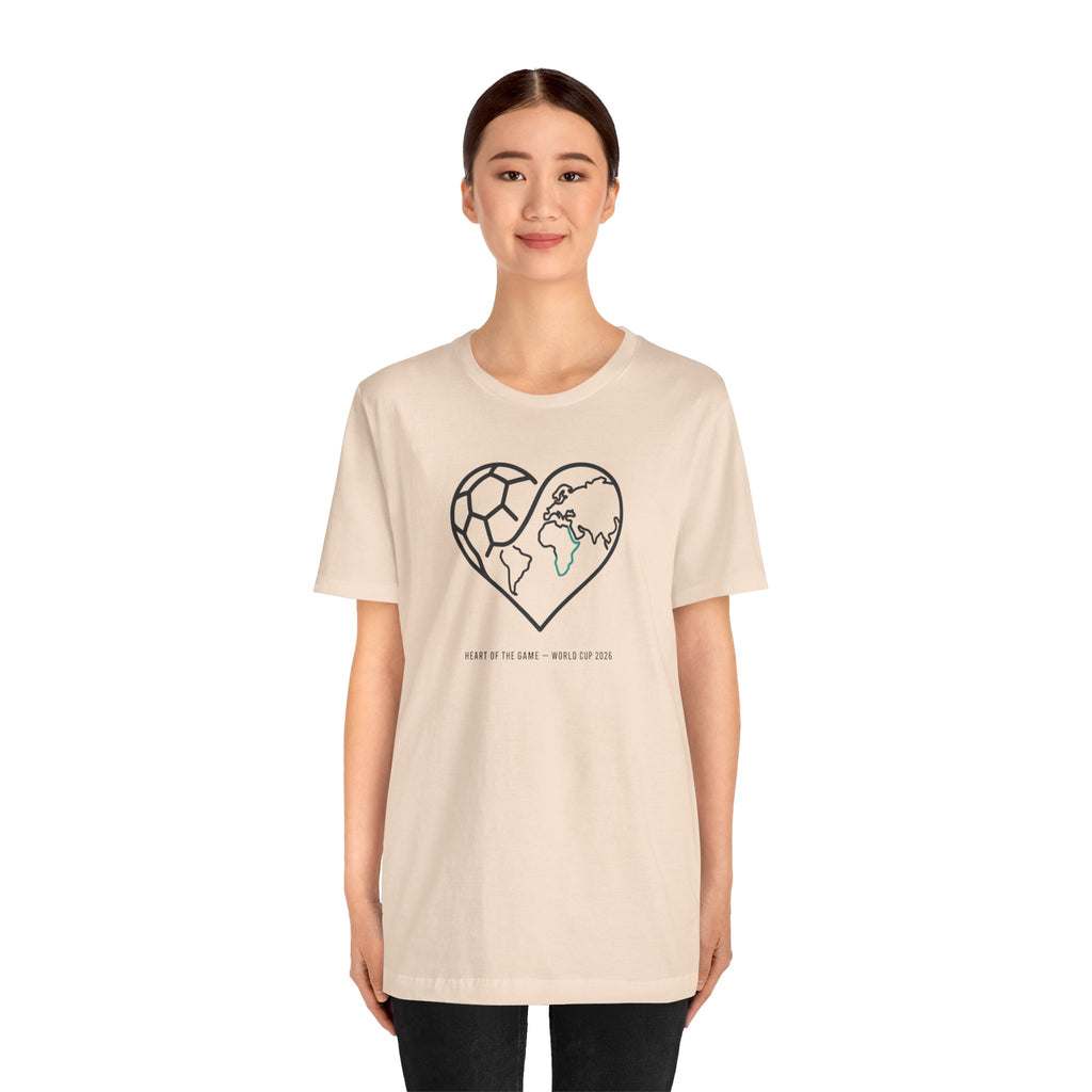 Heart-shaped Soccer Globe Tee | World Cup 2026 Shirt