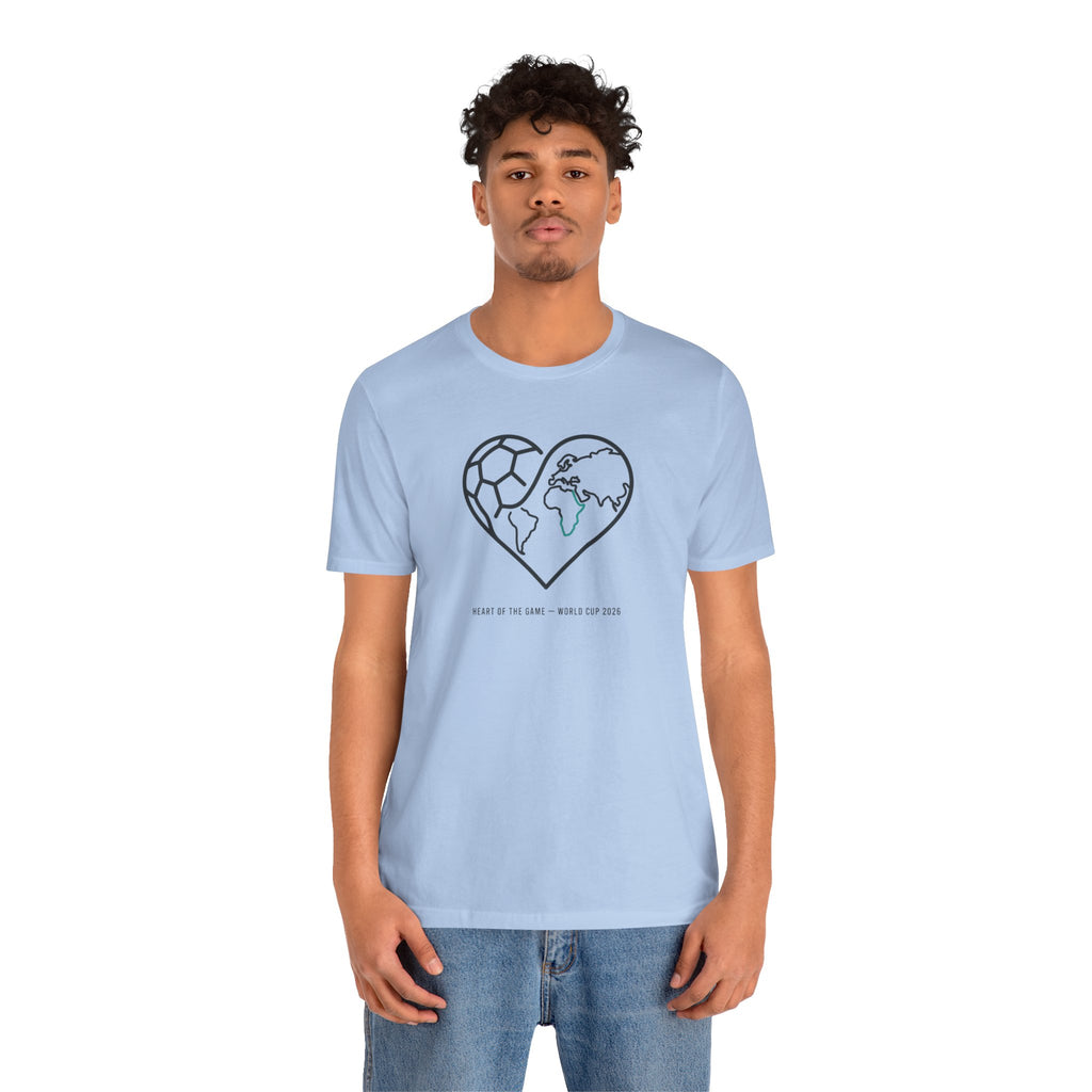 Heart-shaped Soccer Globe Tee | World Cup 2026 Shirt
