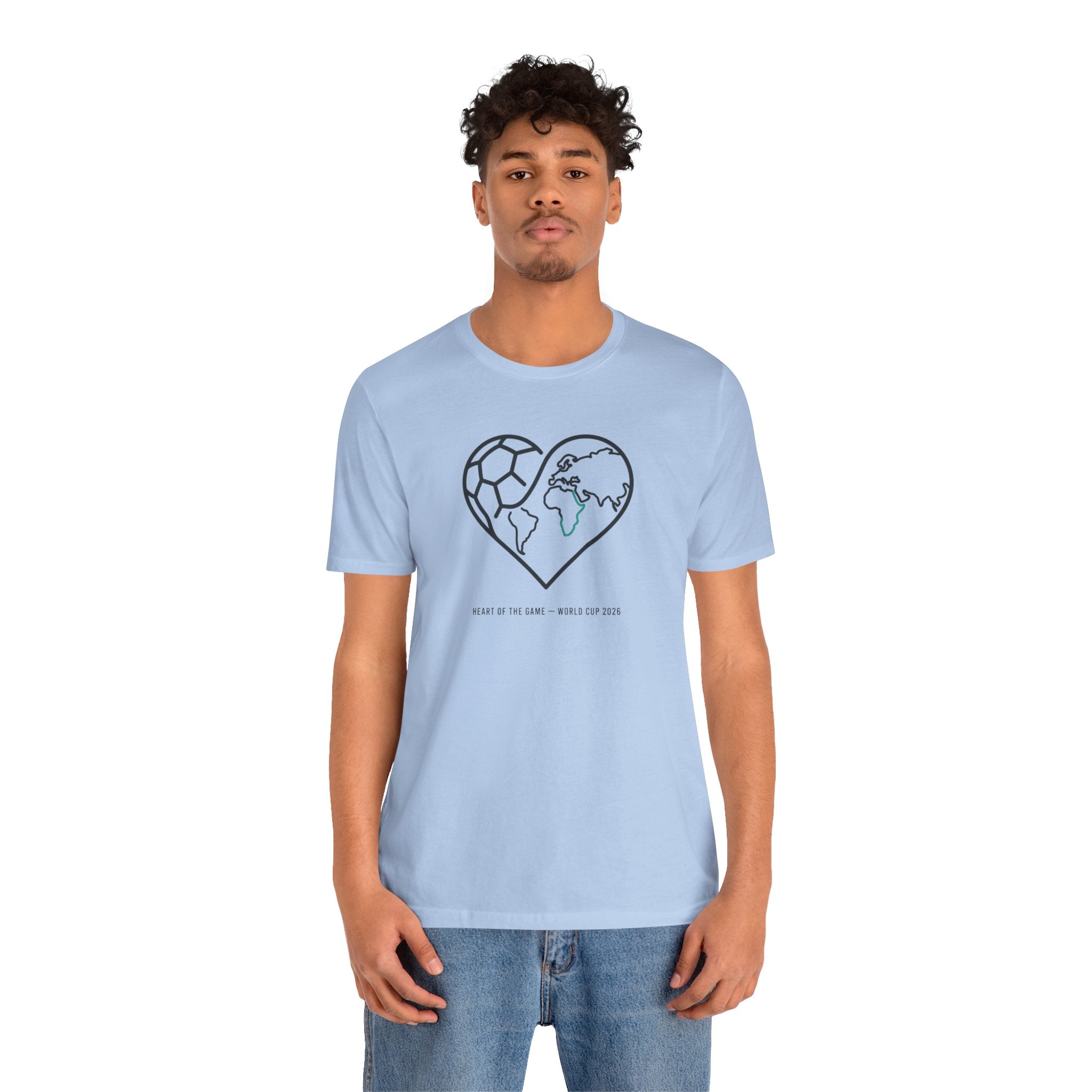 Heart-shaped Soccer Globe Tee | World Cup 2026 Shirt
