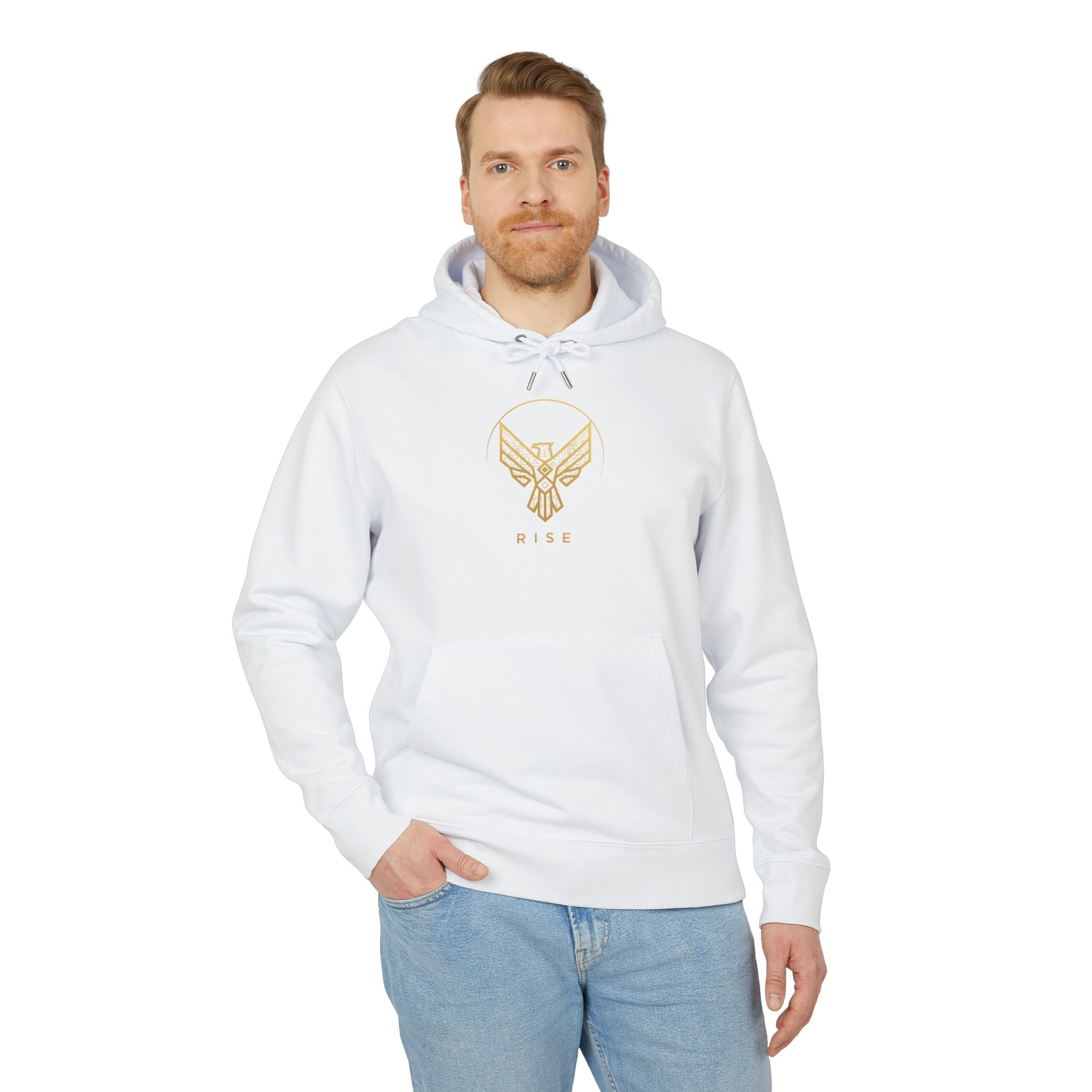 Gold Eagle Rise Hoodie | Motivational & Comfort